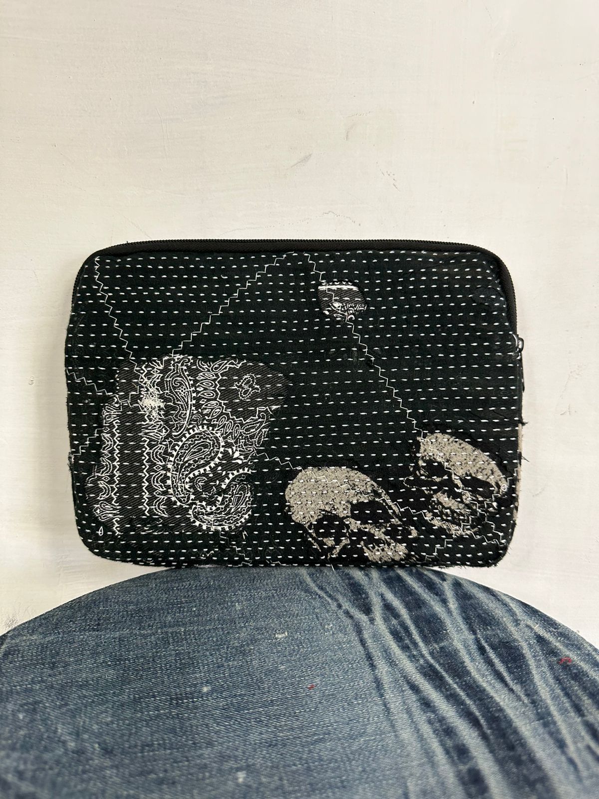 Other Custom Made Distressed Paisley Patchwork Clutch by Ahado Size ONE SIZE - 1 Thumbnail