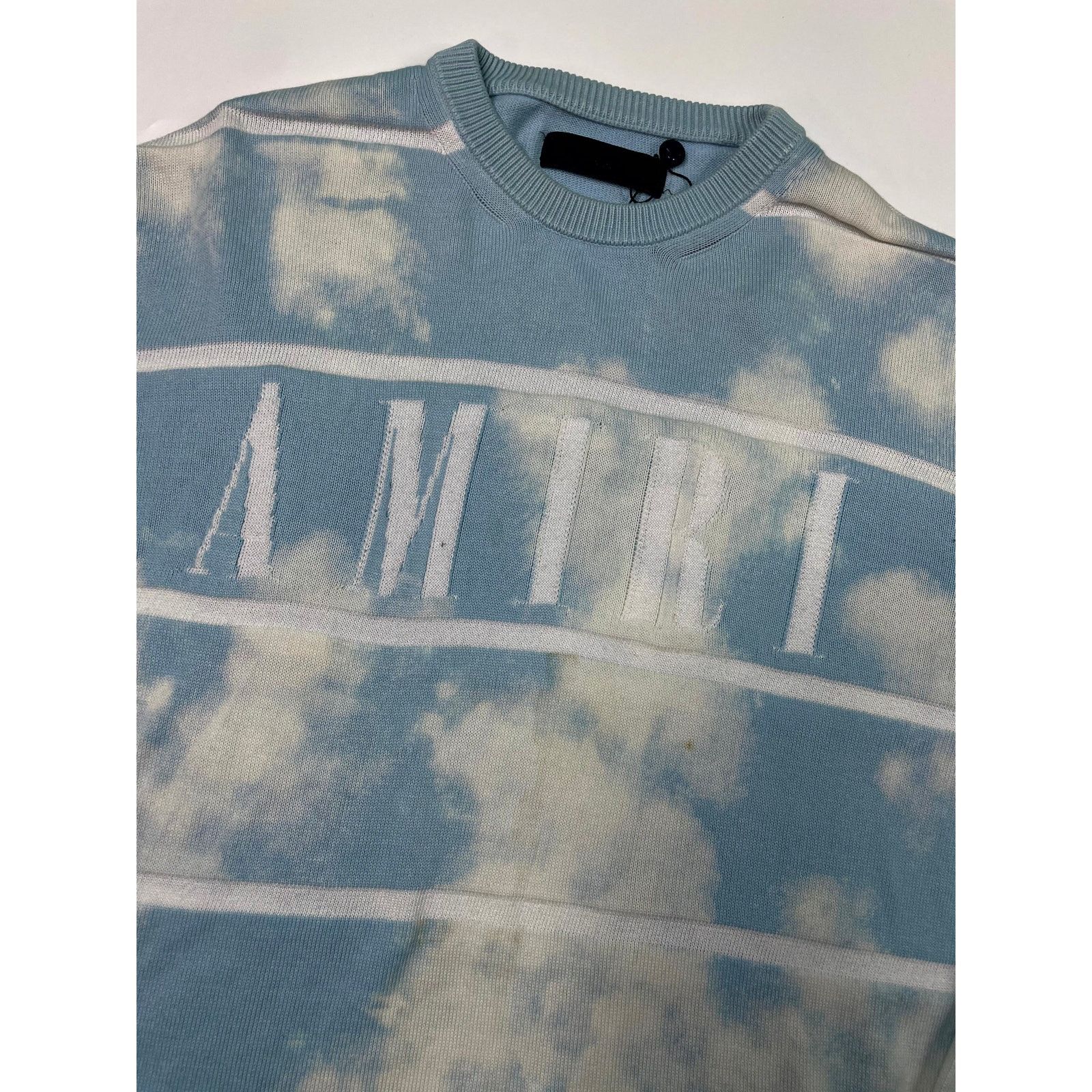 Amiri Amiri Core Logo Baby Blue & White Sweater Size US L / EU 52-54 / 3 - 2 Thumbnail