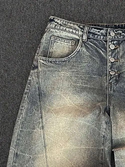 Jean Retro Distressed ripped baggy Jeans Size US 32 / EU 48 - 4 Thumbnail