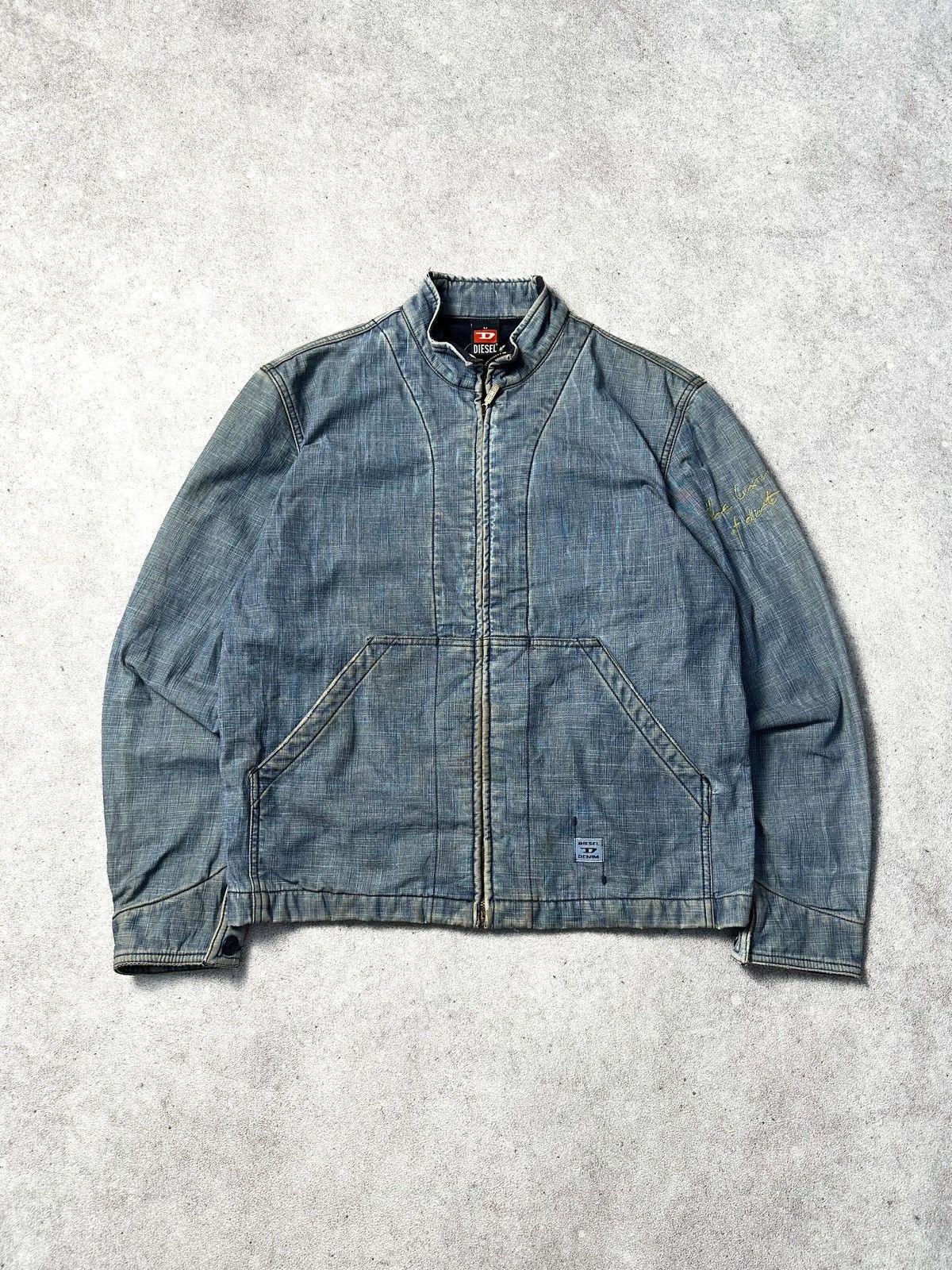 DIESEL archive jacket blouson y2k グランジ Diesel × Vintage Vintage Y2k Archive Diesel Trucker Jacket Denim