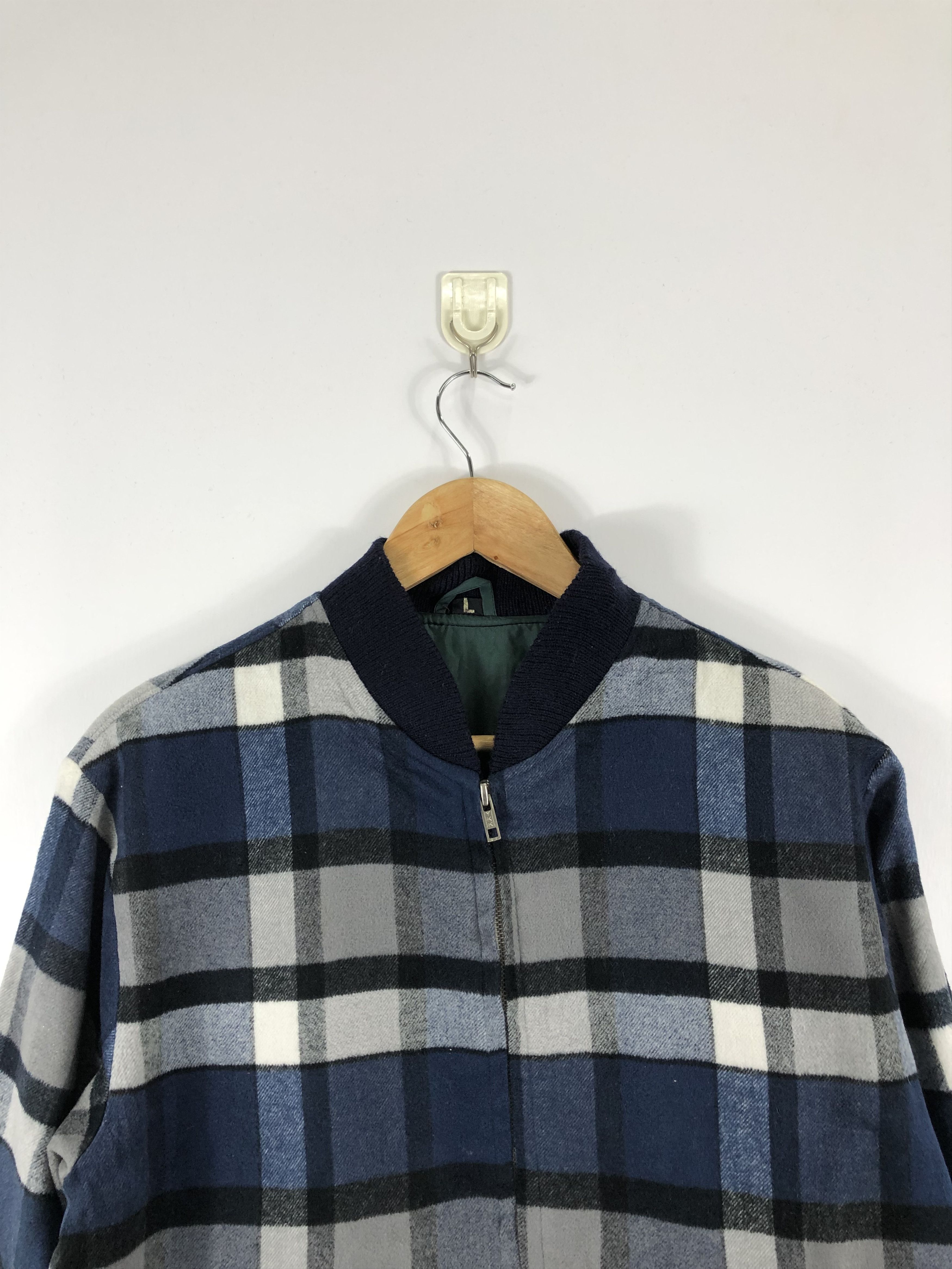Vintage Vintage 90s Bomber Jacket Plaid Multicolour J0586 Size US L / EU 52-54 / 3 - 2 Thumbnail