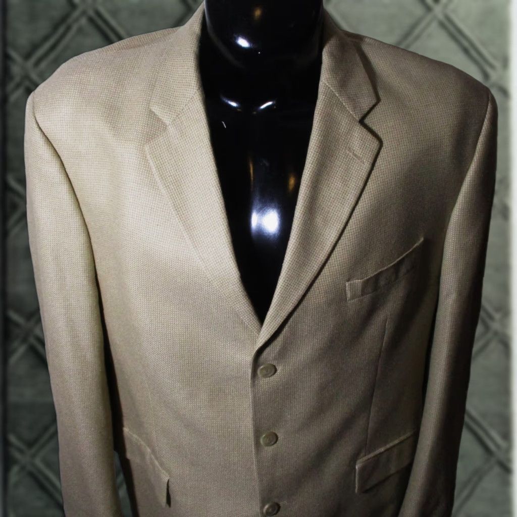 Ralph Lauren LAUREN Ralph Lauren Blazer Men Tan 46 Long Wool Blend 3-Button Jacket Single-Breasted Viscose Lining Dry Clean Only Adult Mens Jacket/Coat Size 46R - 1 Thumbnail