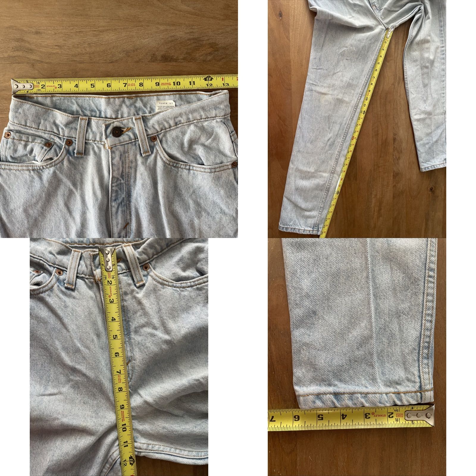 Levi's VINTAGE Levi's 512 Slim Jeans Women 7 Regular 26x30 Acid Wash Denim Blue 90s Cowboy Mom Weights: 5-Pocket Mens Girls Size 28" / US 6 / IT 42 - 8 Thumbnail