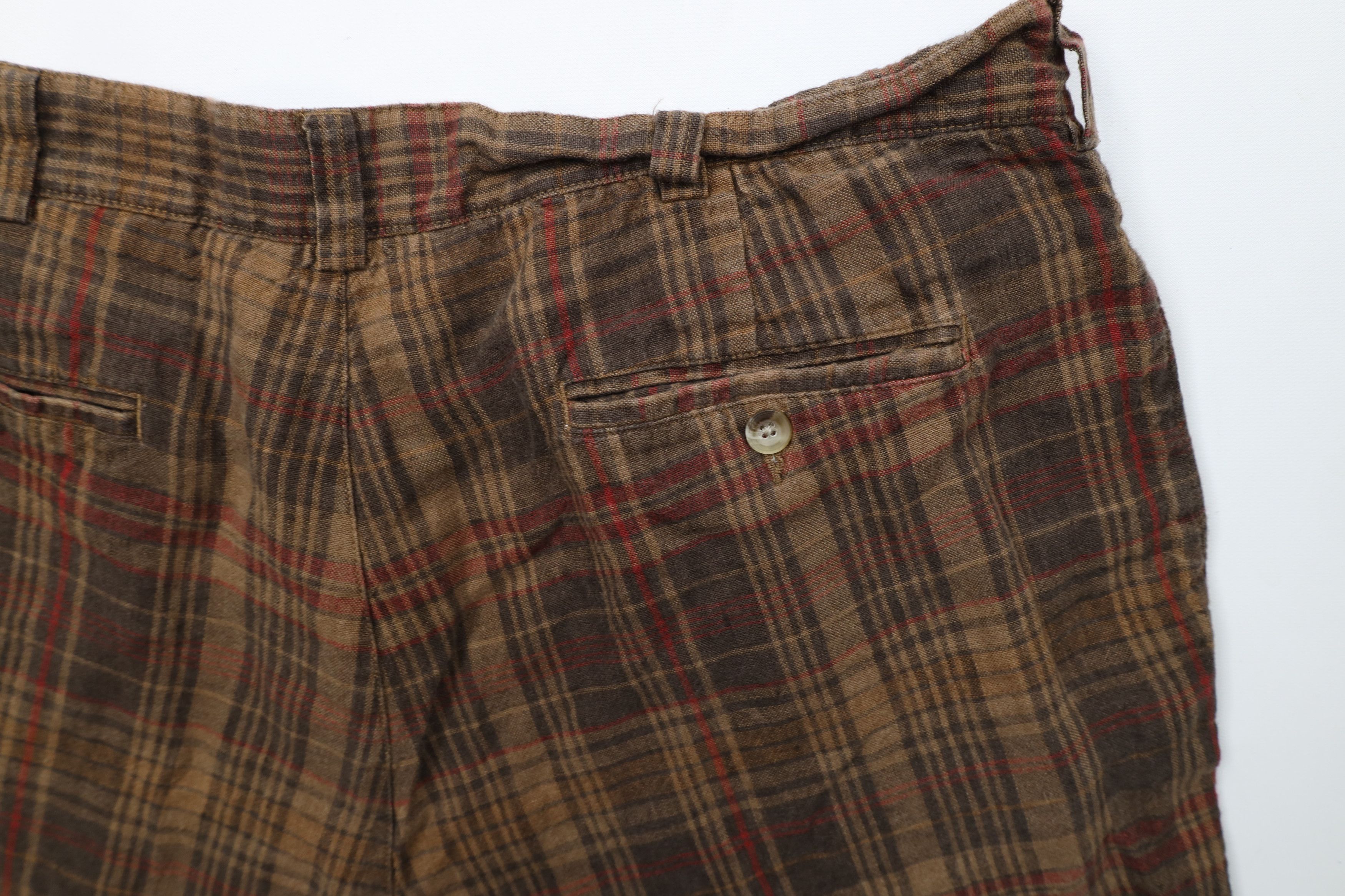 Vintage Vintage 90s Streetwear Linen Golfing Chino Shorts Plaid Size US 38 / EU 54 - 12 Thumbnail