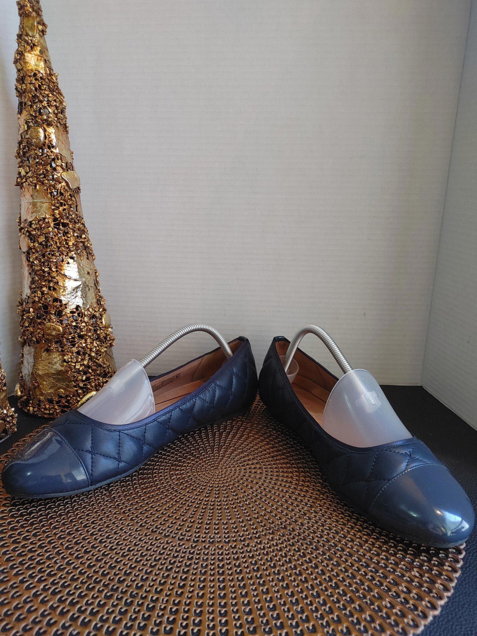 Vionic Stylish Navy Blue Quilted Ballet Flats Vionic Size 8 Size US 8 / IT 38 - 4 Thumbnail