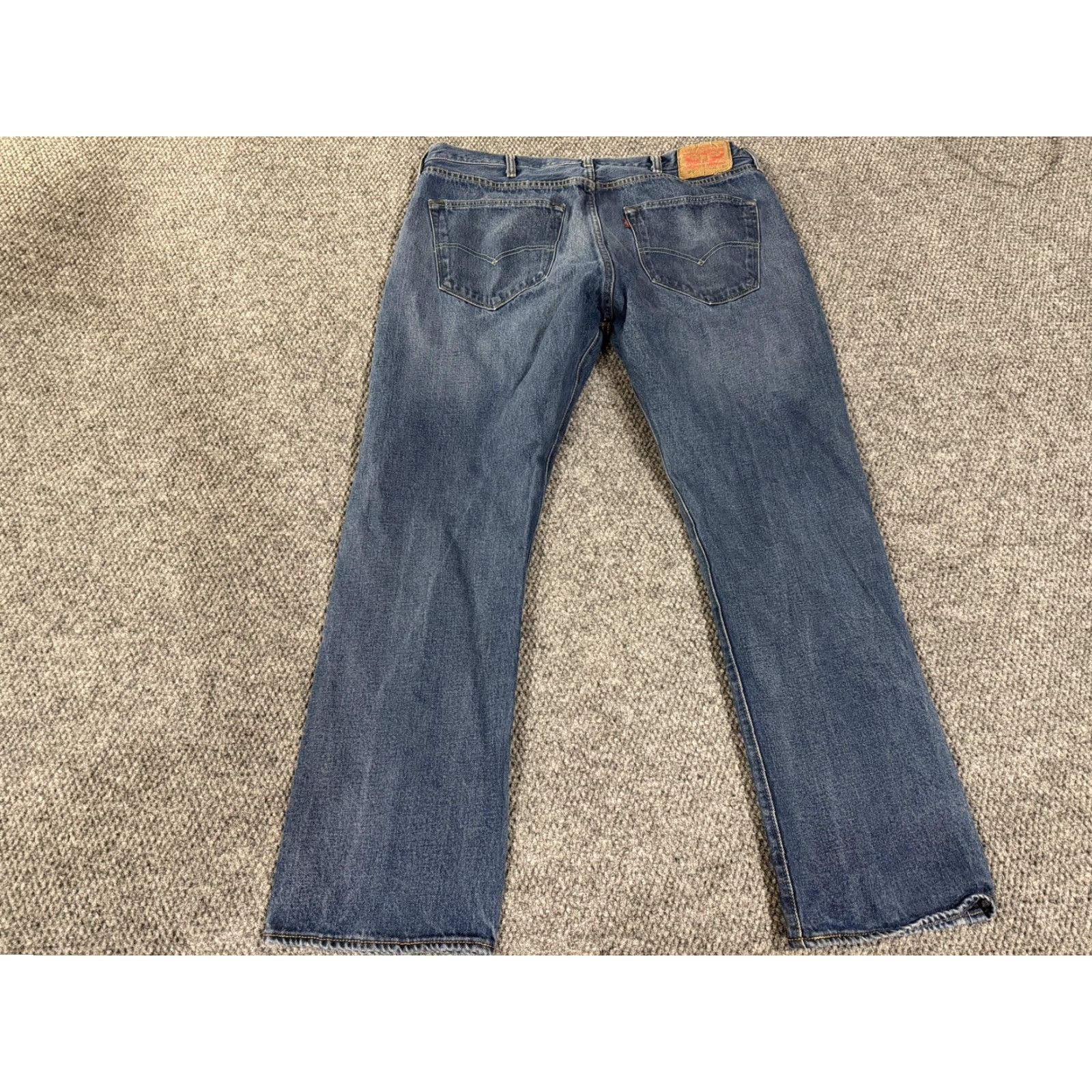 Levi's Levi's 501 Jeans Mens 40x32 Blue Medium Wash Denim Button Fly Straight Leg 5-Pocket Regular Fit Pants Size US 40 / EU 56 - 7 Thumbnail