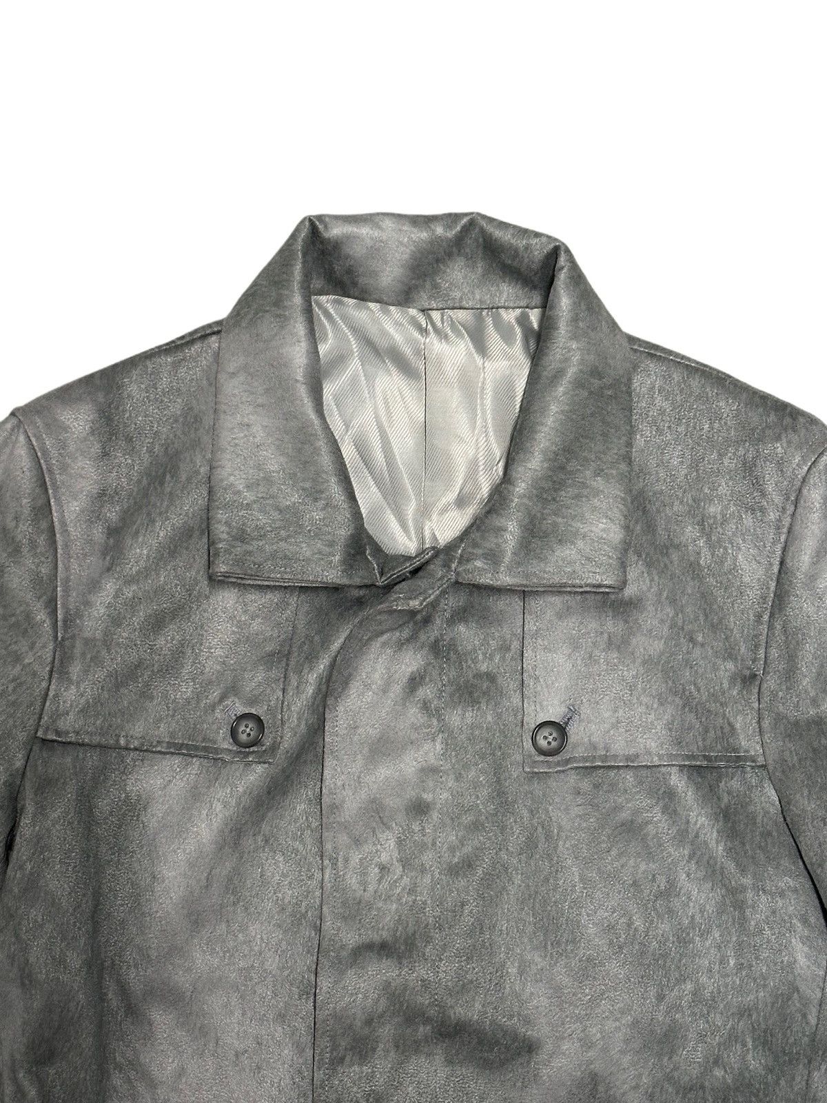 Tornado Mart Tornado Mart Gray Faux Suede Belted Coat Size US M / EU 48-50 / 2 - 6 Thumbnail