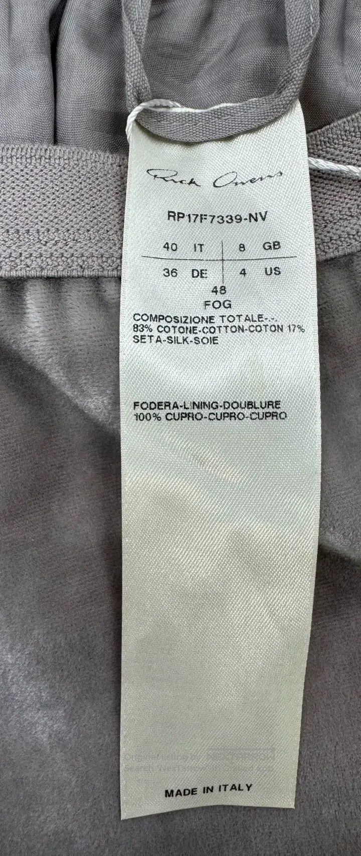 Rick Owens Rick Owens Grey Velvet Skirt Size 39" - 6 Thumbnail