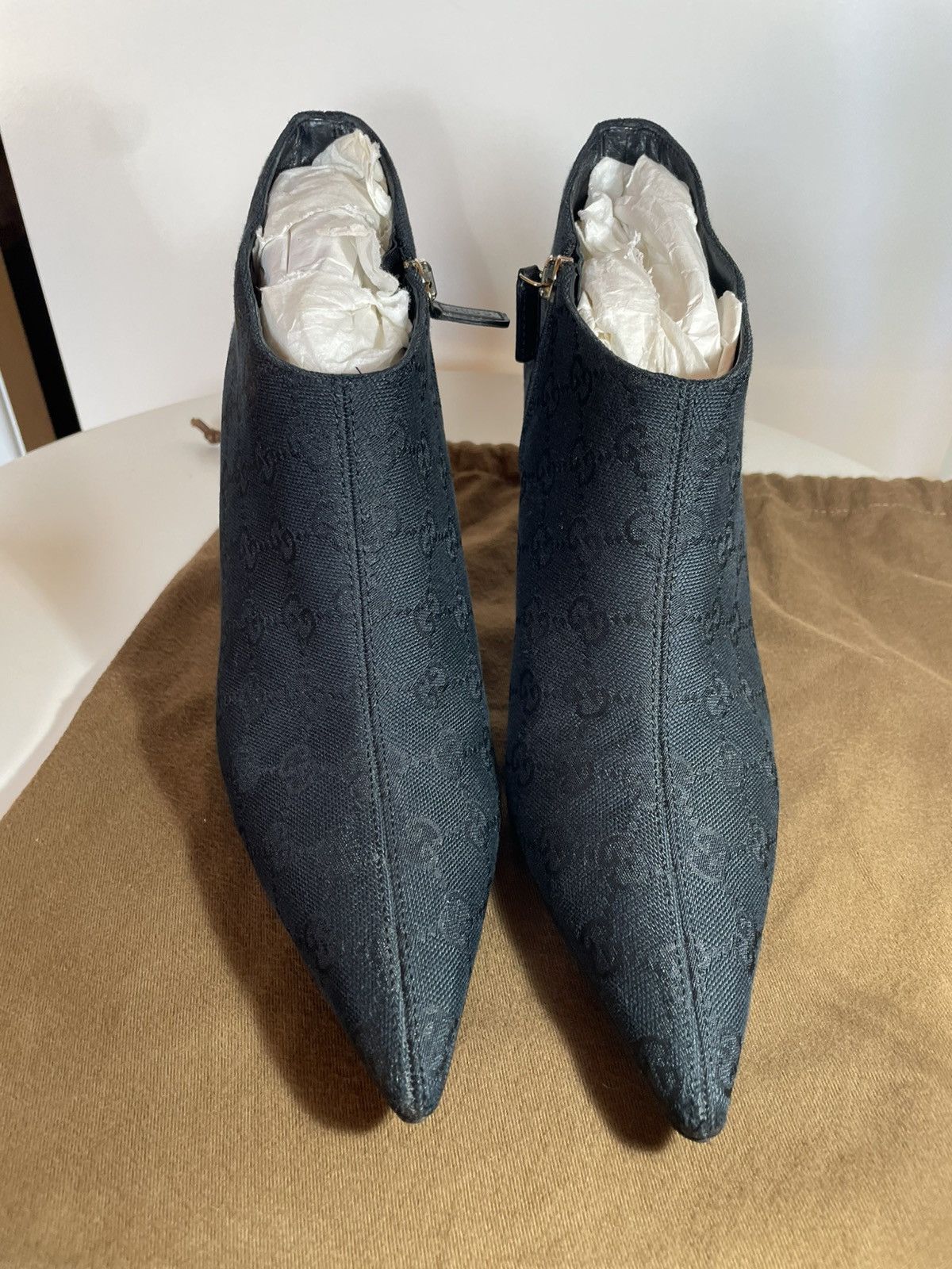 Gucci Rare Gucci by Tom Ford Ankle Boots Logo Canvas Size US 9 / IT 39 - 16 Thumbnail