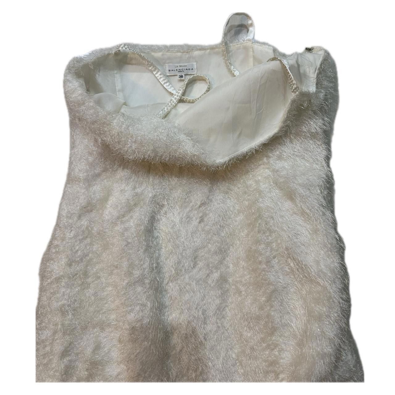 Balenciaga Balenciaga Mode Fluffy Pearl Strap w Layered Skirt Dress Size S / US 4 / IT 40 - 4 Thumbnail