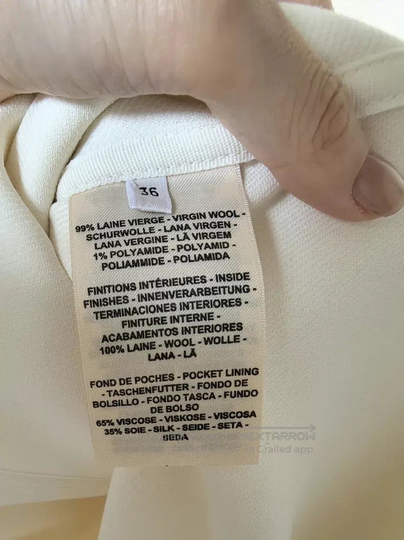 Hermes Hermes Spring-Summer Wool Coat, Off-White Size XS / US 0-2 / IT 36-38 - 5 Thumbnail