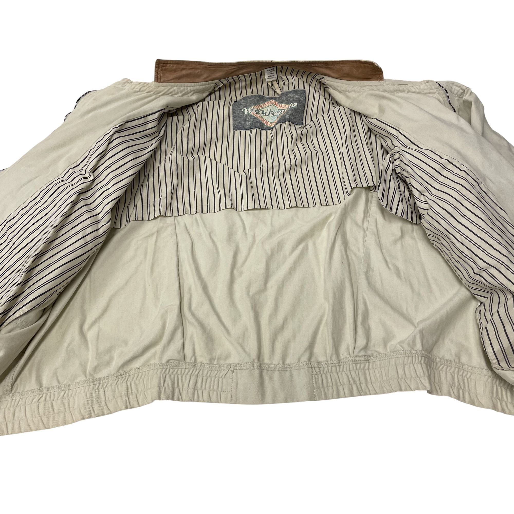 Other Vtg Weekends Outdoor Coat Cream Bomber Oversized Jacket Size US XL / EU 56 / 4 - 4 Thumbnail