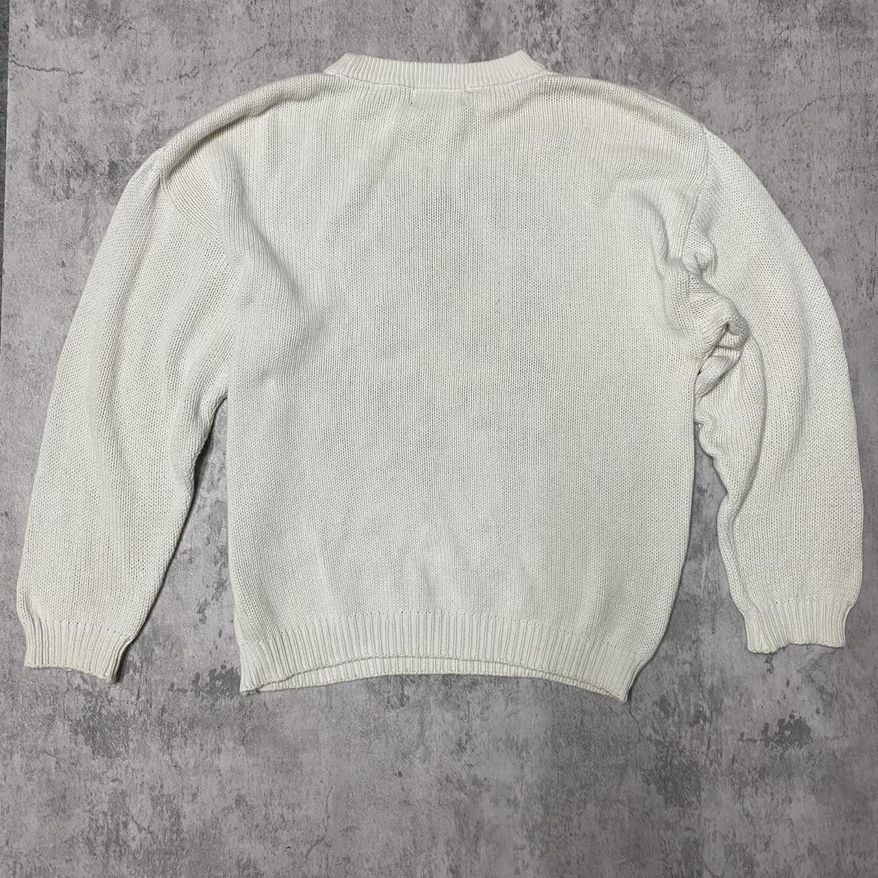 Other Cream and blue vintage 80s knit sweater knit Size US M / EU 48-50 / 2 - 6 Thumbnail