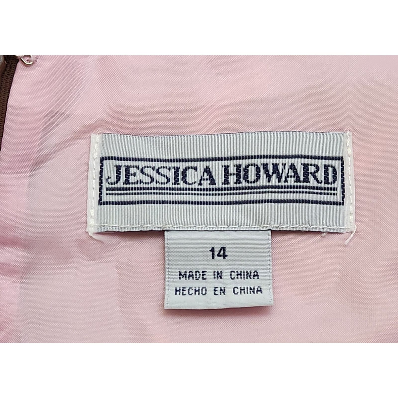 Other Jessica Howard Brown Pink Swirls A Line Dress 14 Lightweight Size XL / US 12-14 / IT 48-50 - 4 Thumbnail