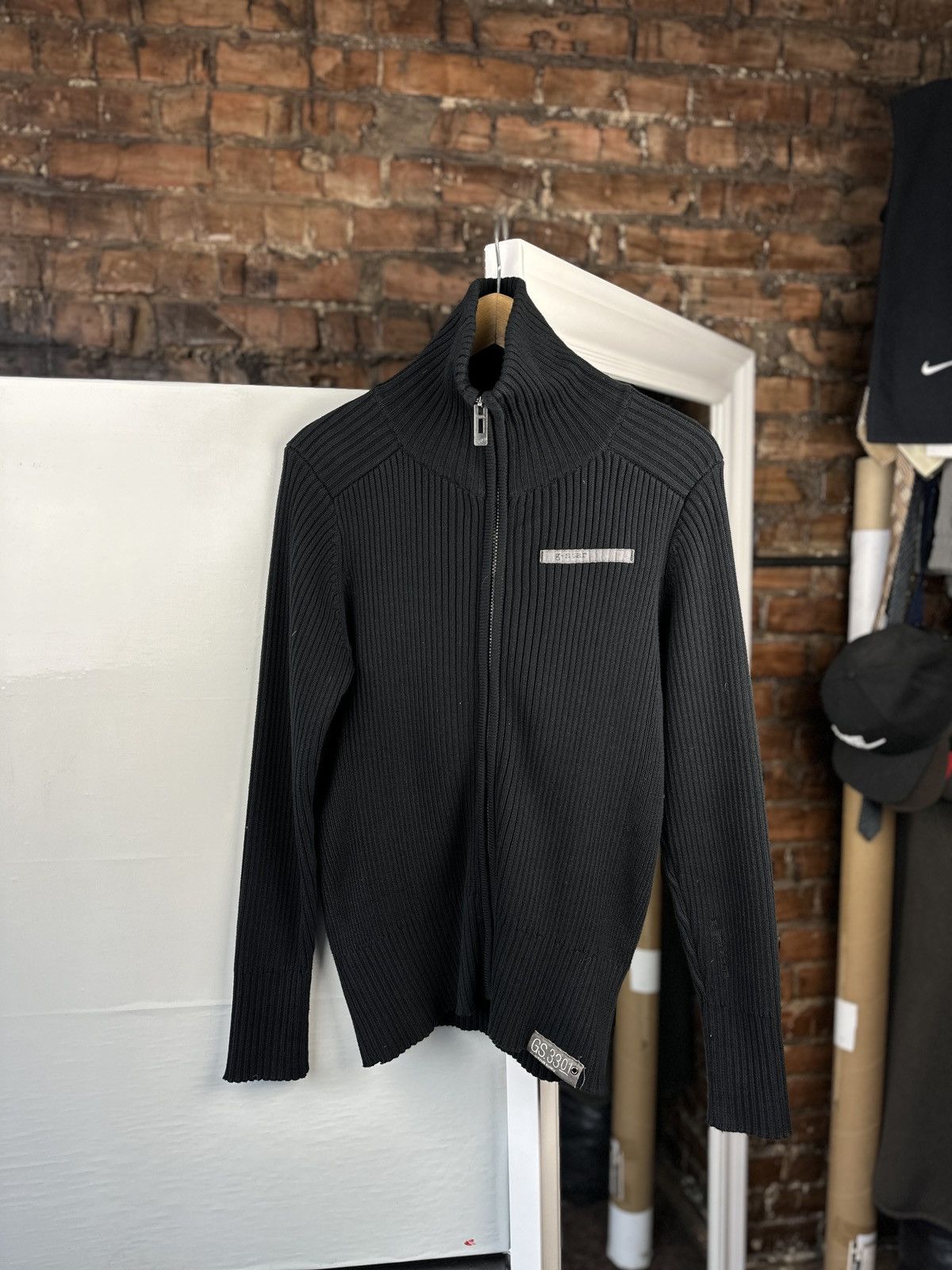 G-Star Mens Knitt Sweater G-Star Raw Full Zip Big Logo Black Size US M / EU 48-50 / 2 - 2 Thumbnail