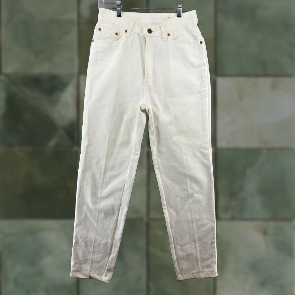 Levi's VINTAGE Levi's 512 Jeans 11 Medium White Slim Fit Tapered USA Made Womens Size 32" / US 10 / IT 46 - 1 Thumbnail