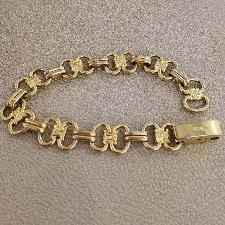 Celine Vintage Celine Gold Baroque Bracelet Size ONE SIZE - 2 Thumbnail