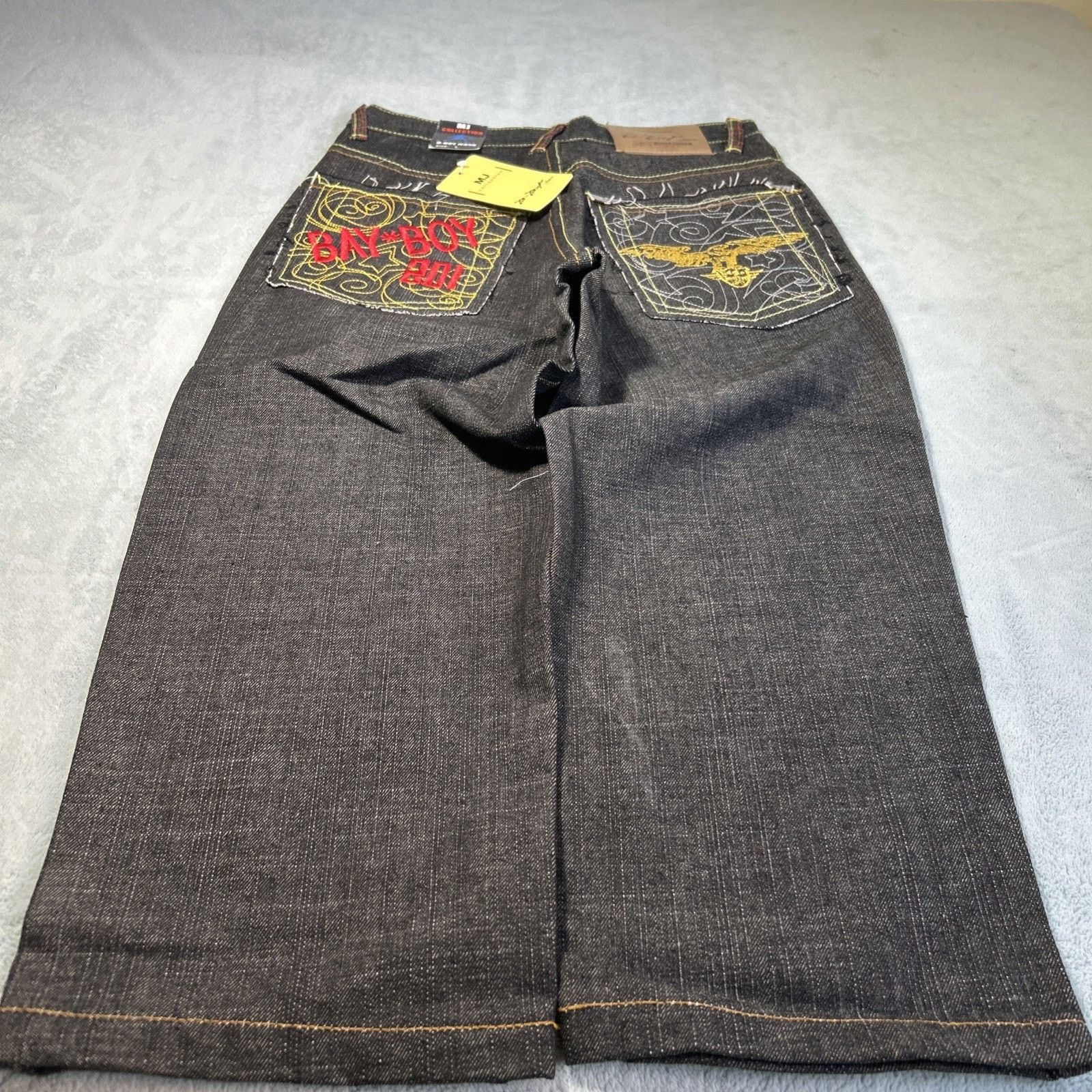 JNCO Beyond Baggy Embroidered Jeans Youth Large 27x20 Loose Wide Size US 27 - 14 Thumbnail