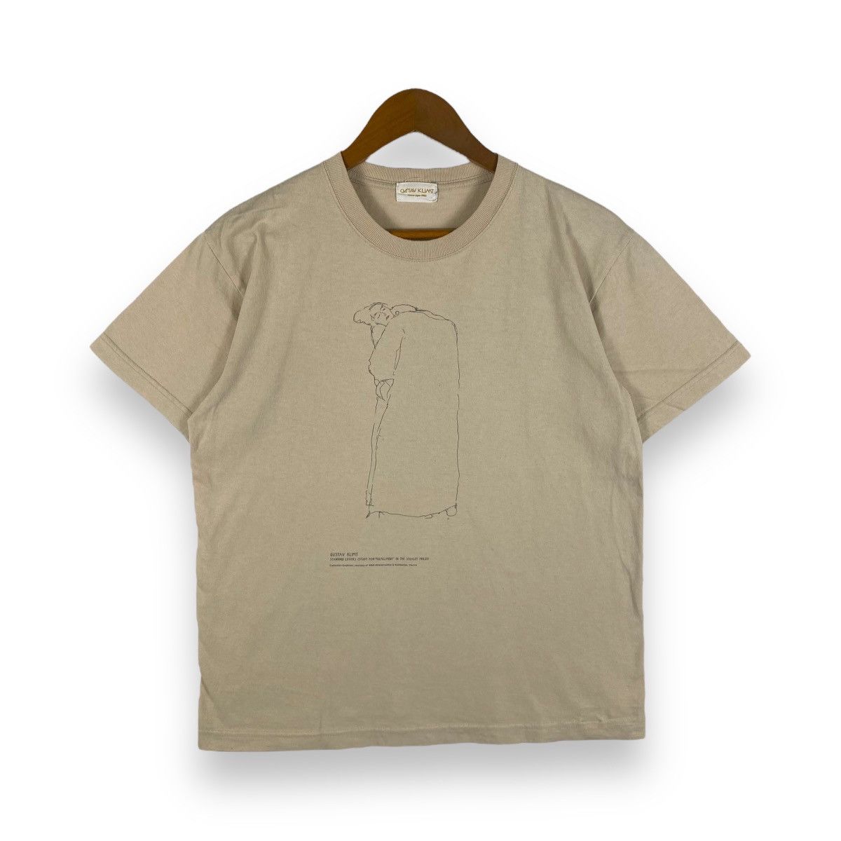 Vintage Vintage GUSTAV KLIMT Standing Lovers Art Graphic Tee Shirt Size US M / EU 48-50 / 2 - 1 Thumbnail