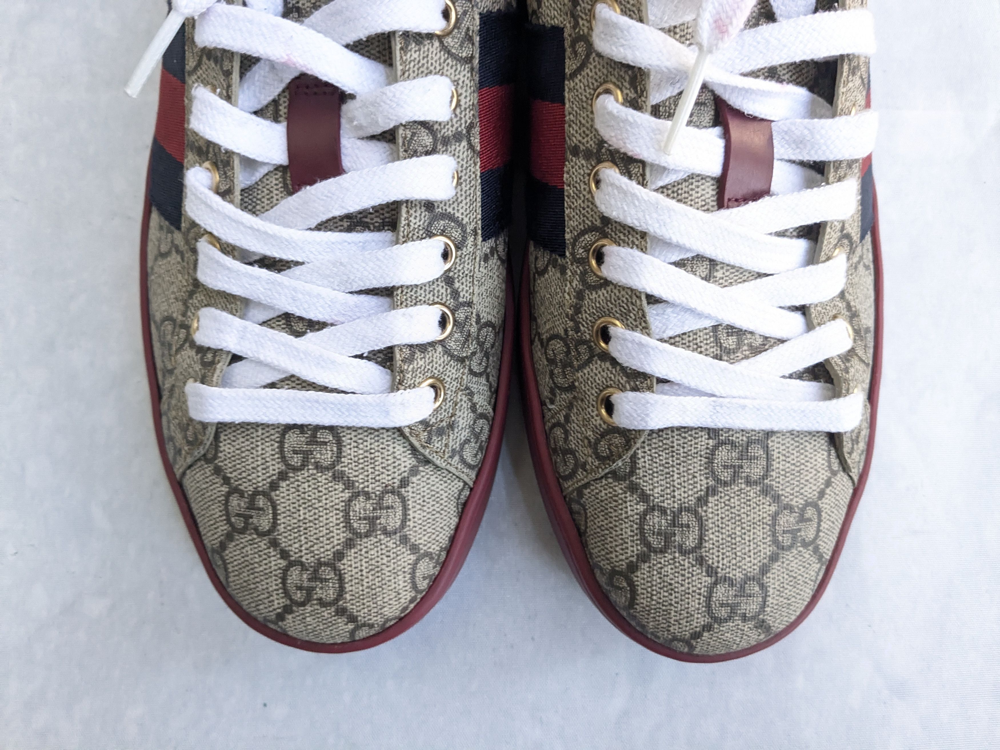 Gucci Gucci Ace GG Supreme Sneakers 429445 Red 8.5 Size US 8.5 / EU 41-42 - 2 Thumbnail