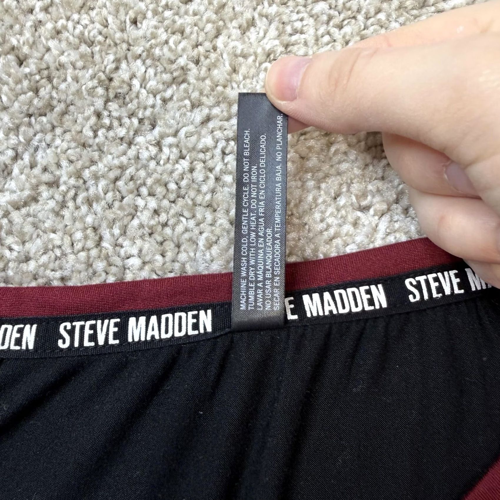 Steve Madden Steve Madden Shirt Womens M Black Burgundy Raglan Long Sleeve Jersey Top Size M / US 6-8 / IT 42-44 - 5 Thumbnail