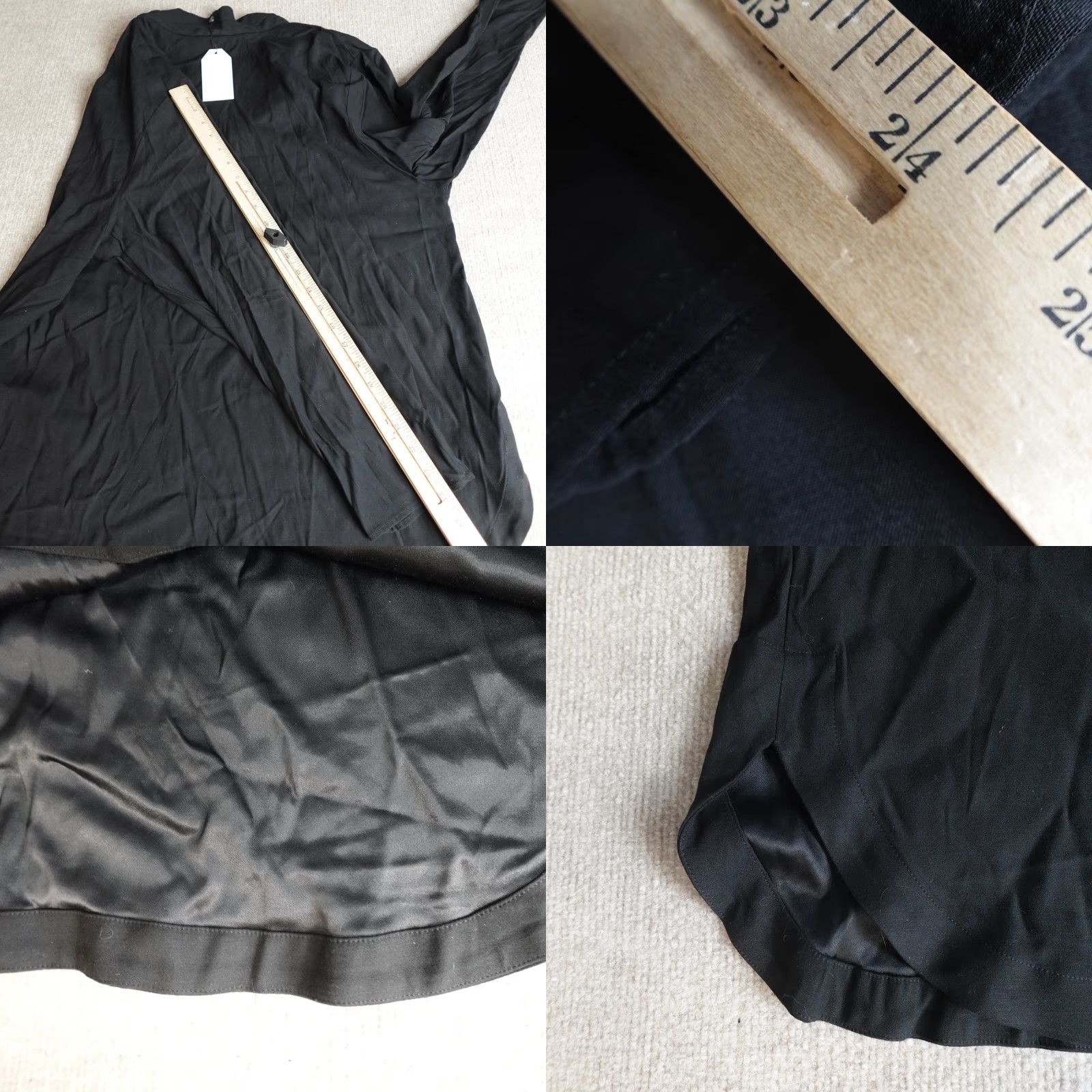 Vintage Universal Standard Shirt L Black Solid Cambria Long Sleeve NEW Women Blouse Casual Crew Neck Vintage No Size L / US 10 / IT 46 - 8 Thumbnail
