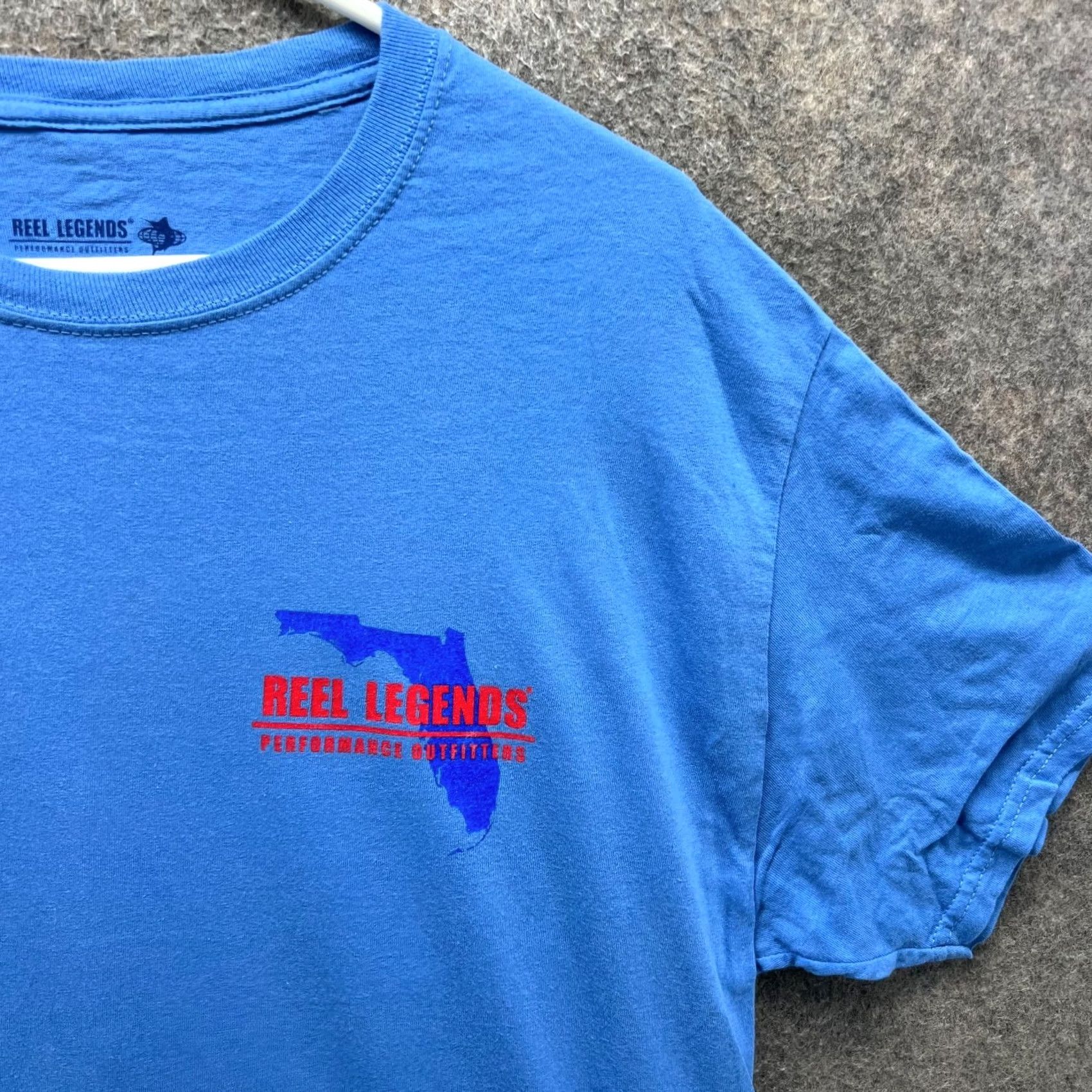 Vintage Reel Legends Shirt Men Medium Blue Tuna Print Tee Size US M / EU 48-50 / 2 - 7 Thumbnail