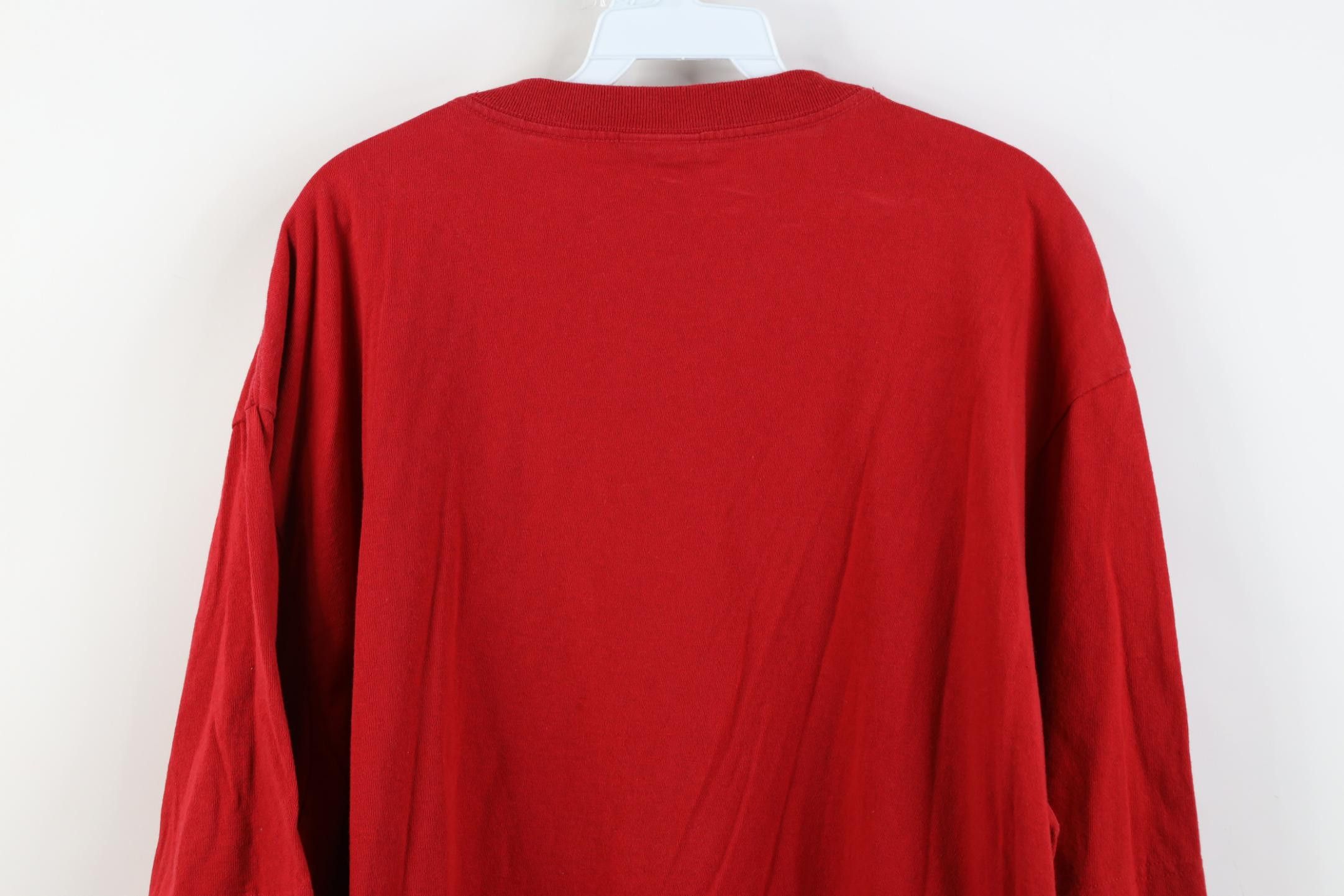 Tommy Hilfiger Vintage 90s Tommy Hilfiger Center Logo T-Shirt Red Cotton Size US XL / EU 56 / 4 - 10 Thumbnail