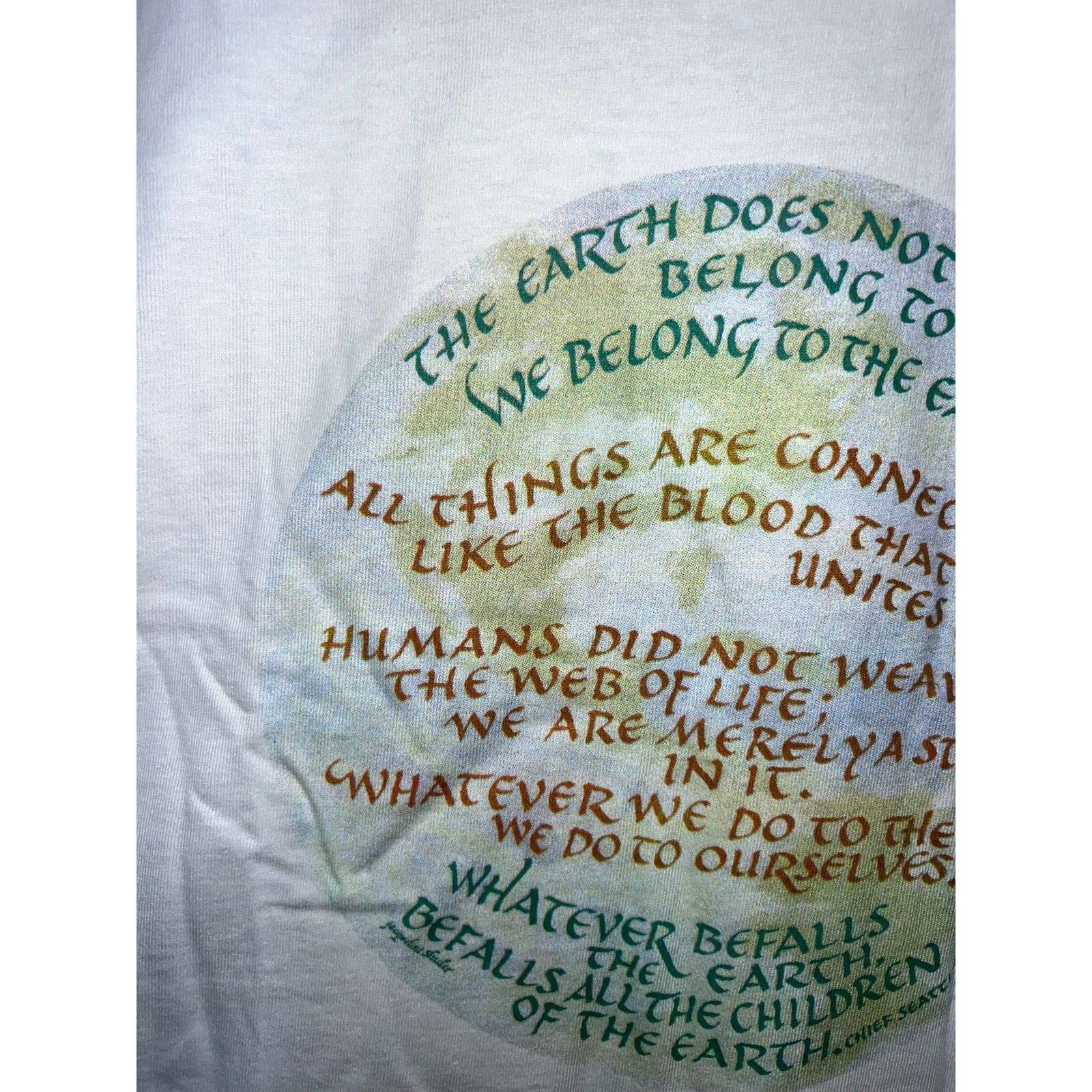Hanes Vintage Chief Seattle Shirt The Earth Does Not Belong Tee L Size US L / EU 52-54 / 3 - 4 Thumbnail