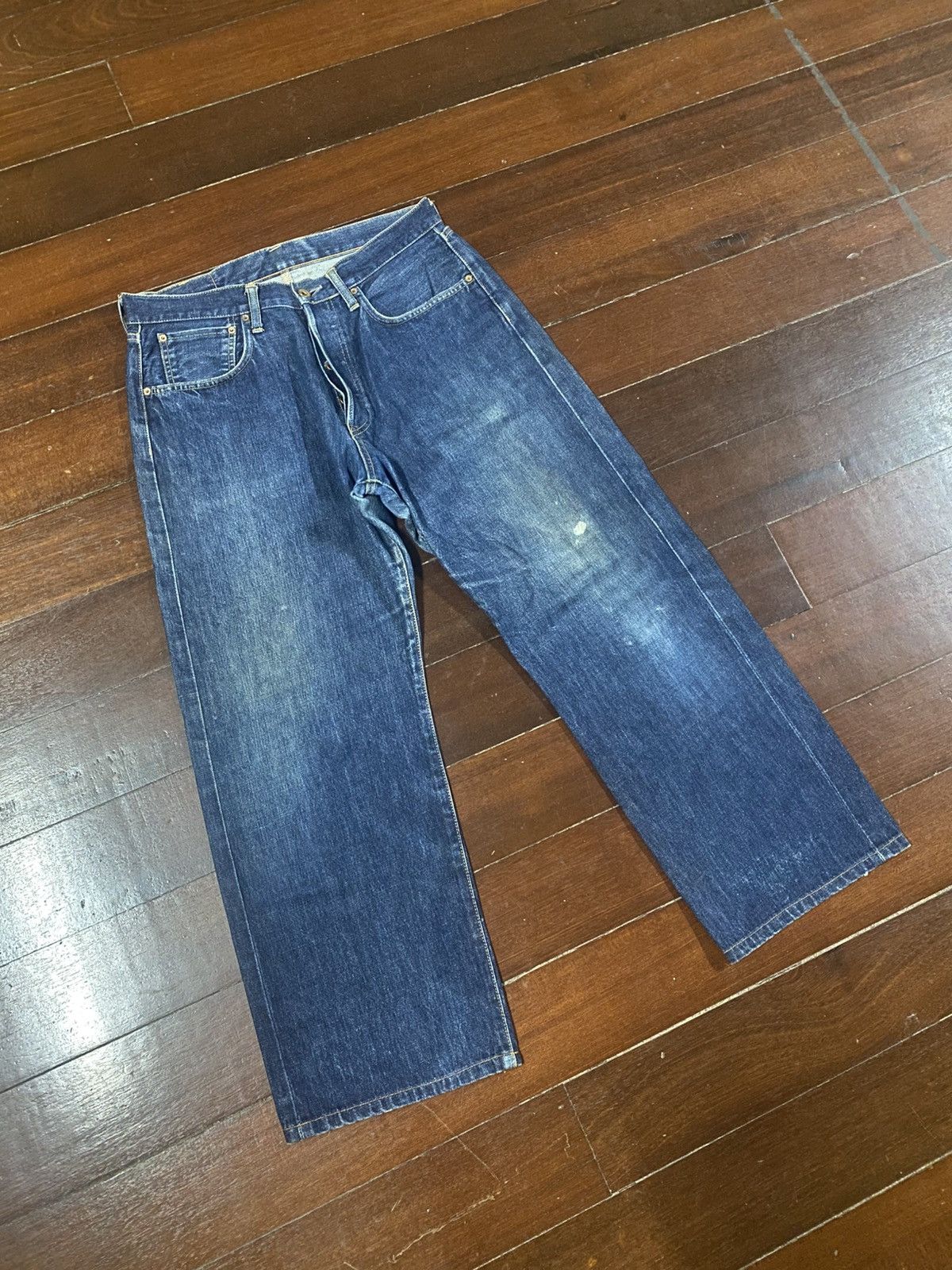 Edwin Vintage 90s Edwin 505 Selvedge Straight Jeans rusty mud wash Size US 35 - 2 Thumbnail