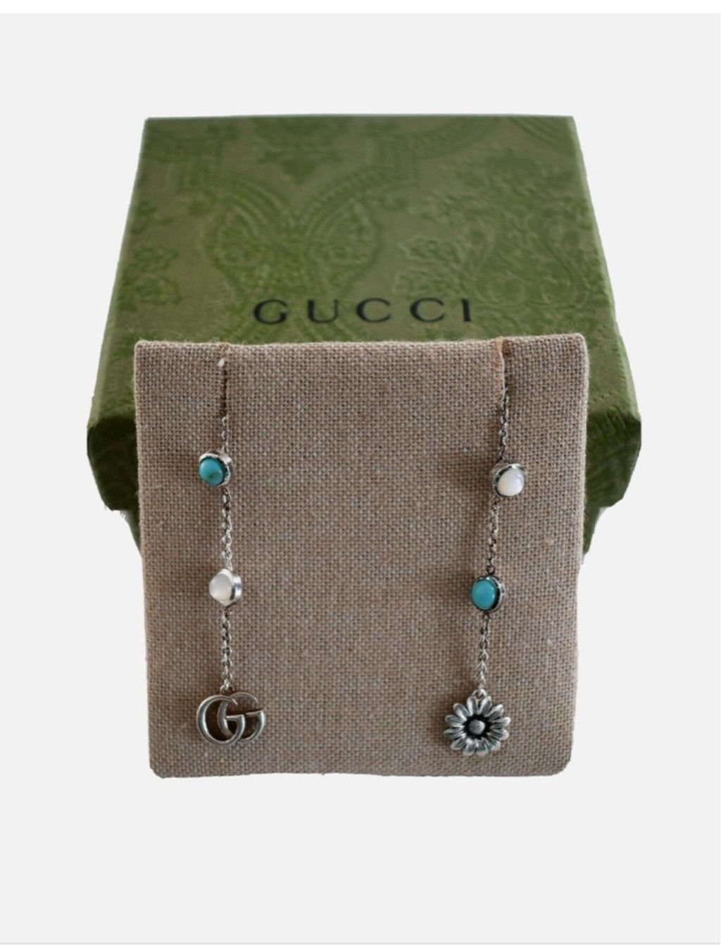 Gucci Gucci Interlocking G Flower Pearl Drop Earrings Women Silver Size ONE SIZE - 5 Thumbnail