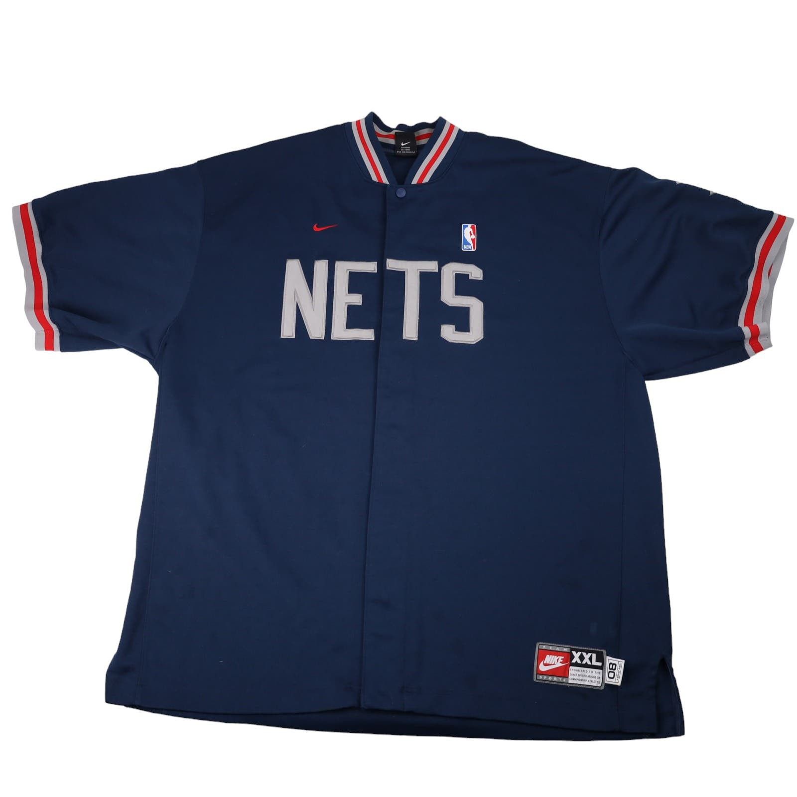 Image of Mlb x Nike Vintage Nike New Jersey New Snap Down Warm Up Jersey Shirt in Blue, Men's (Size 2XL)