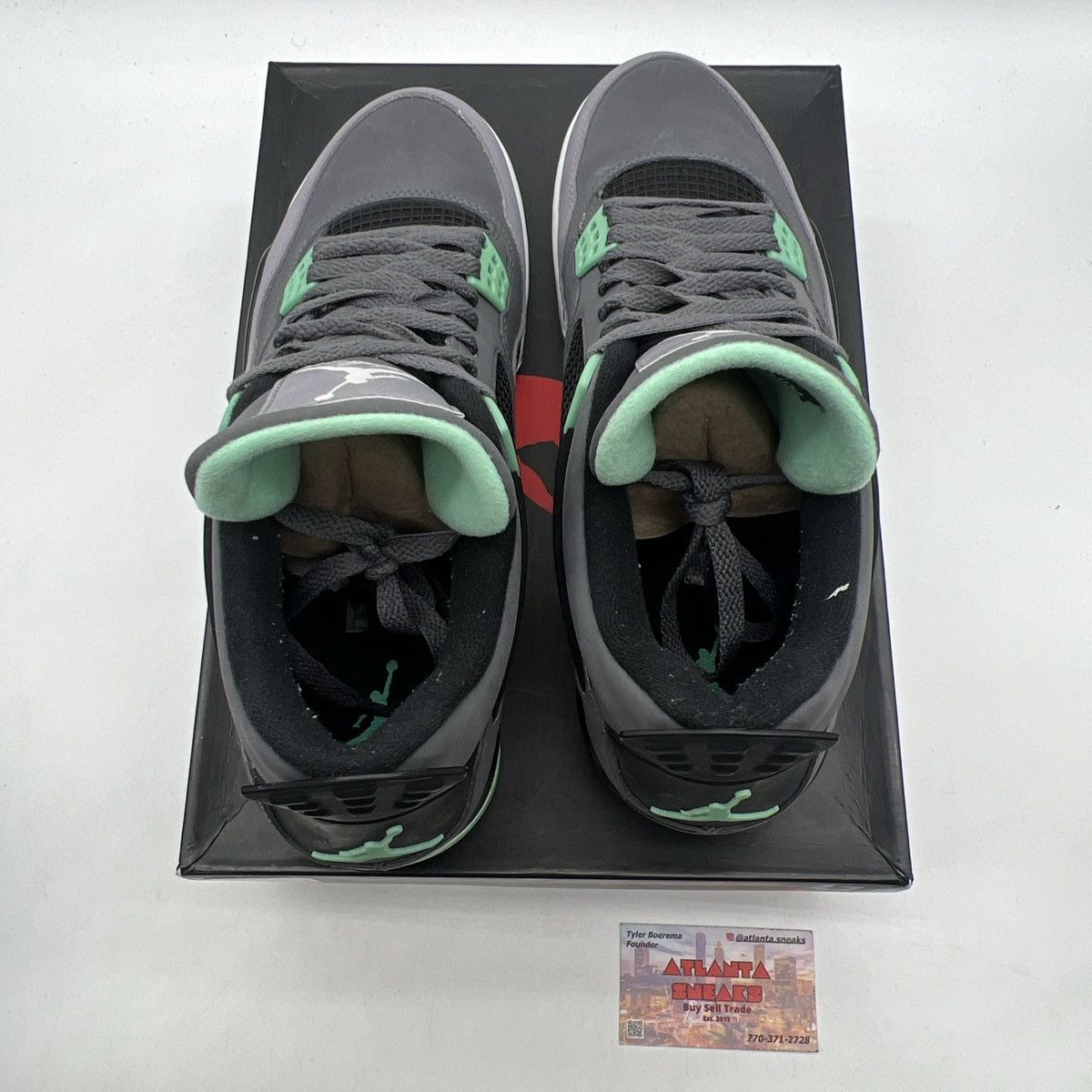 Jordan Brand Air Jordan 4 green glow Size US 11 / EU 44 - 7 Thumbnail