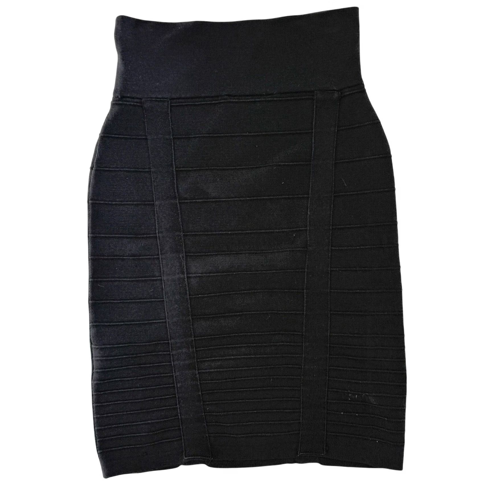 Vintage VINTAGE Rock Republic Skirt Womens XS Black Bandage Mini Knee Length High Rise Stretch Spandex Knit Casual Party/Cocktail Womens XS Size 26" / US 2 / IT 38 - 2 Thumbnail