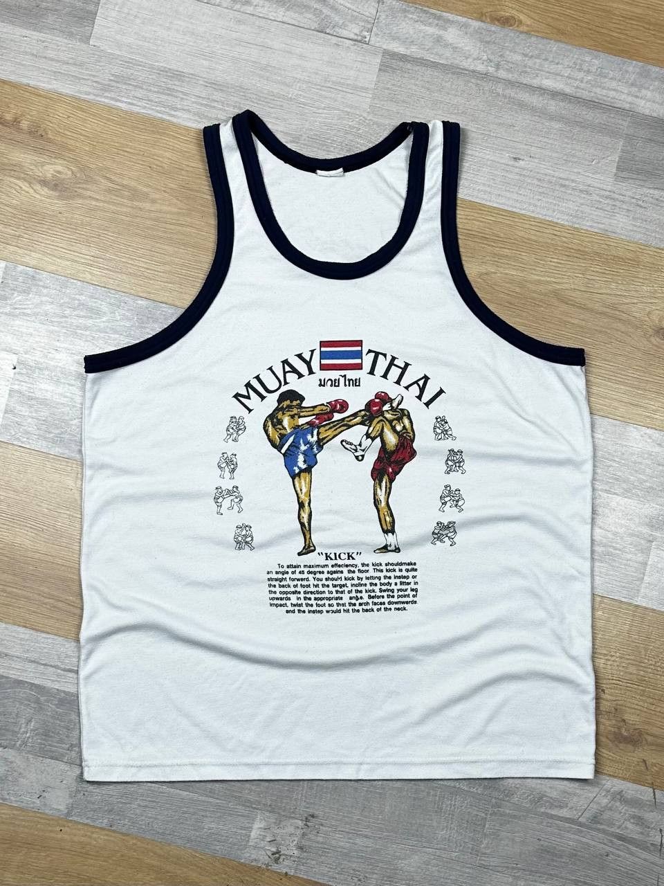 Japanese Brand Vintage Muay Thai Kick Tank Top Tee Size US L / EU 52-54 / 3 - 2 Thumbnail