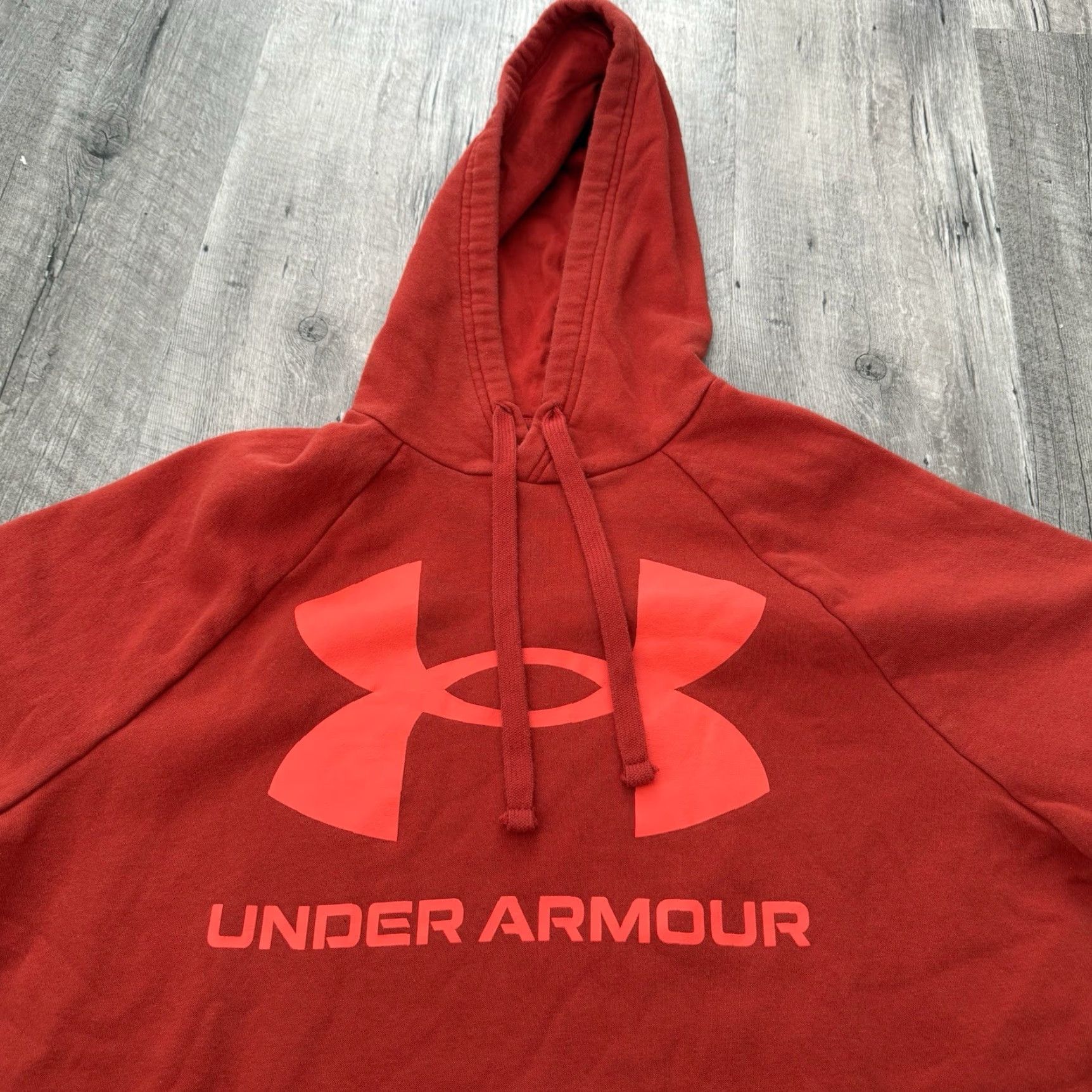 Under Armour Under Armour Hoodie Short Sleeve Logo Mens Sz M Orange Pullover Hooded Size US M / EU 48-50 / 2 - 7 Thumbnail