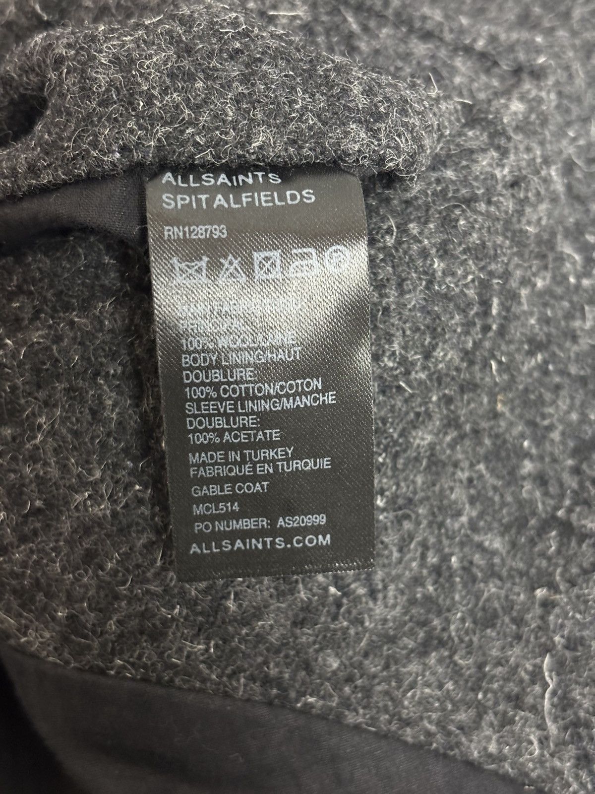 Allsaints Allsaints Double Breasted Gable Wool Coat Size US S / EU 44-46 / 1 - 8 Thumbnail