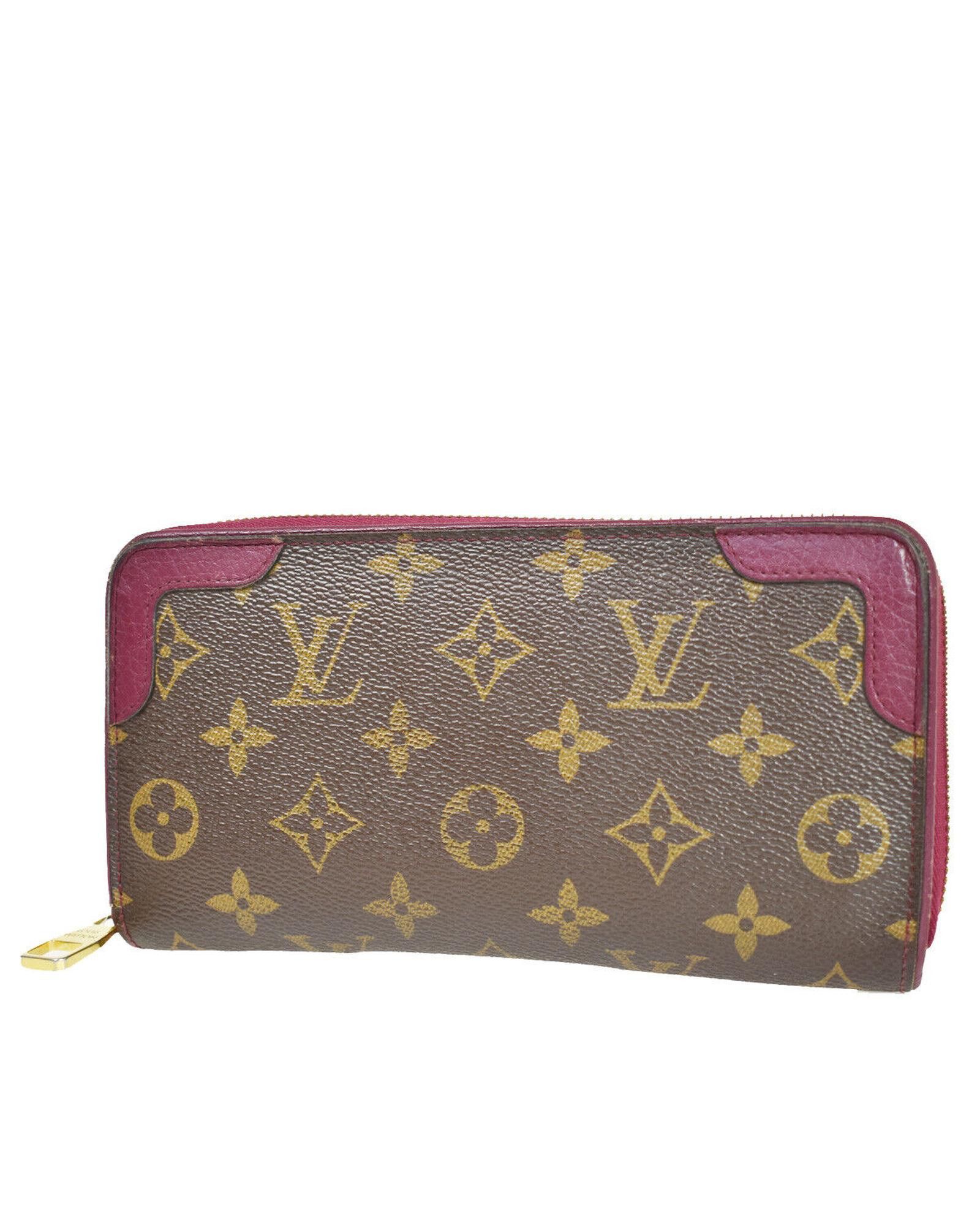 image of Louis Vuitton Sophisticated Monogram Canvas Retiro Wallet in Brown, Women's