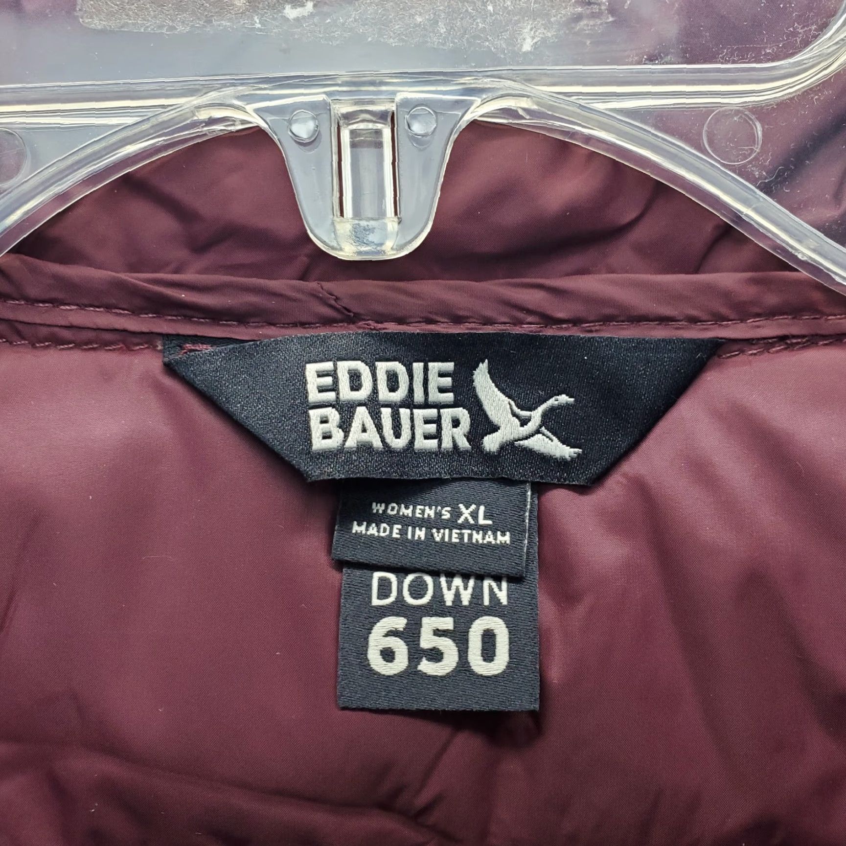 Eddie Bauer Eddie Bauer 650 Down Packable Travel Jacket Women XL Burgundy Lightweight Zip Up Jacket Size XL / US 12-14 / IT 48-50 - 5 Thumbnail