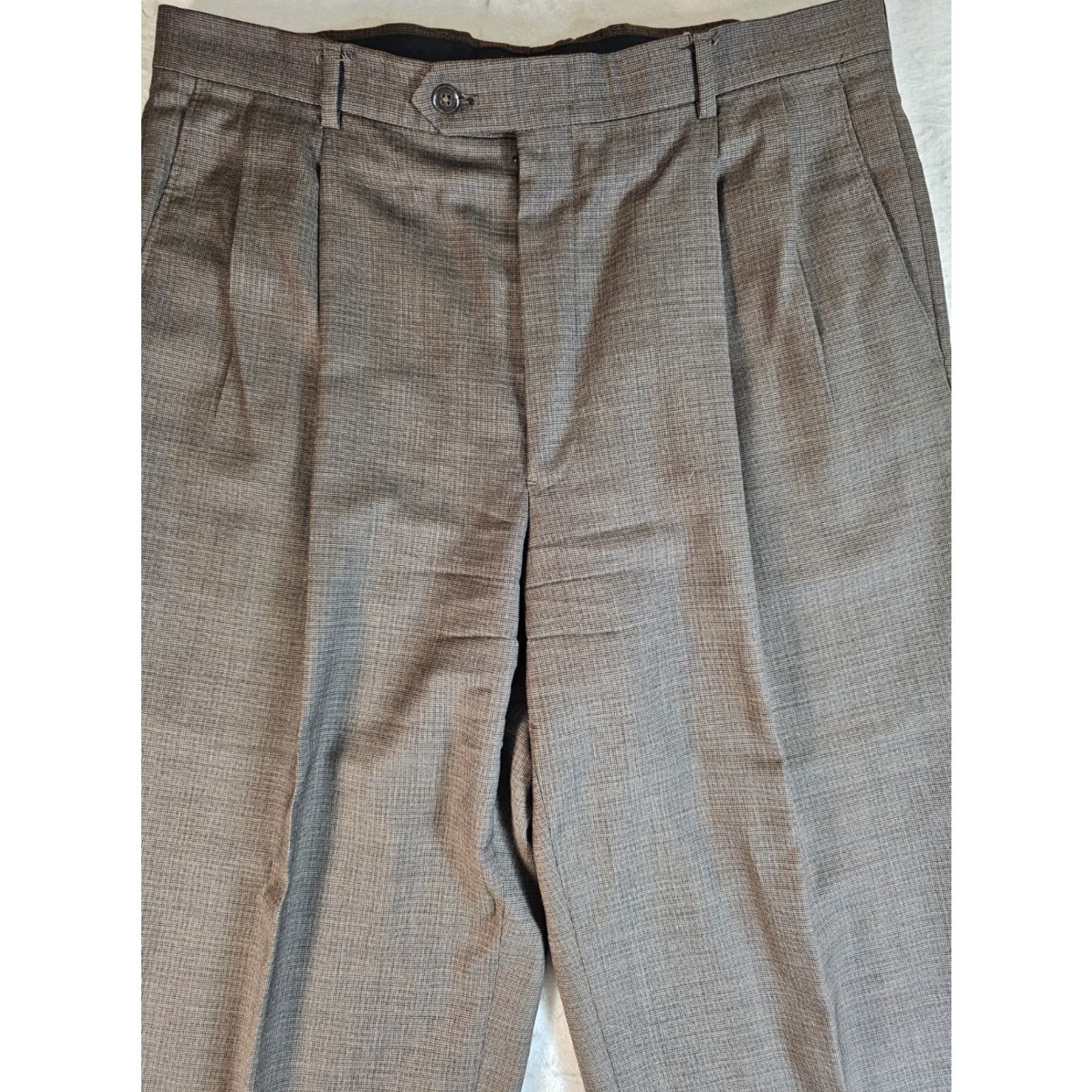 Hart Schaffner Marx Hart Schaffner Marx Signature Houndstooth Brown 2 Piece Suit Mens Size 41 R 34x32 Size 42R - 5 Thumbnail
