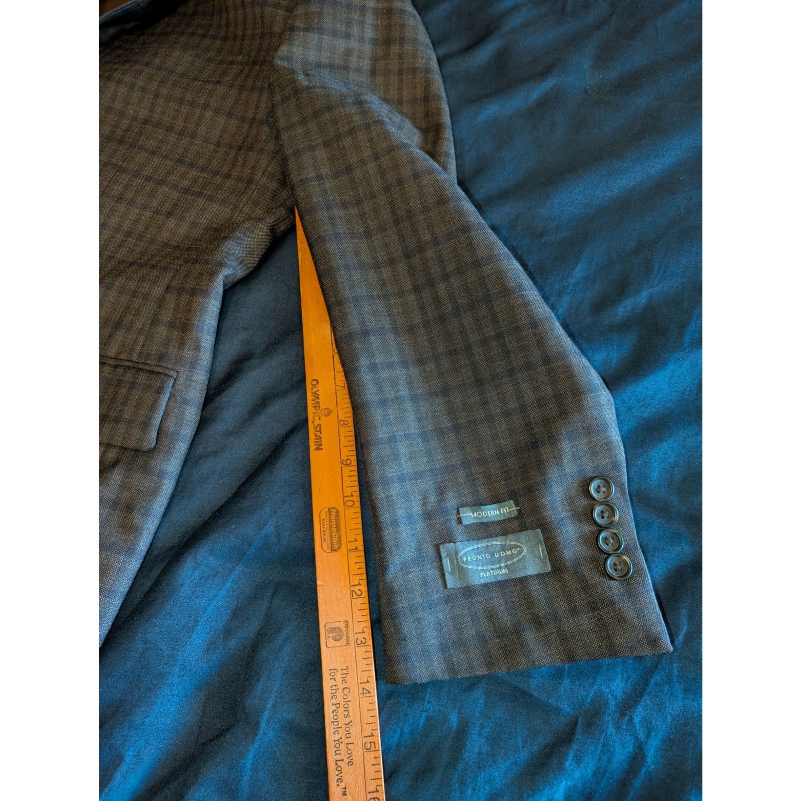 Pronto Uomo Pronto Uomo Platinum Modern Fit Blazer Jacket 42S 2 Button Size 42S - 9 Thumbnail