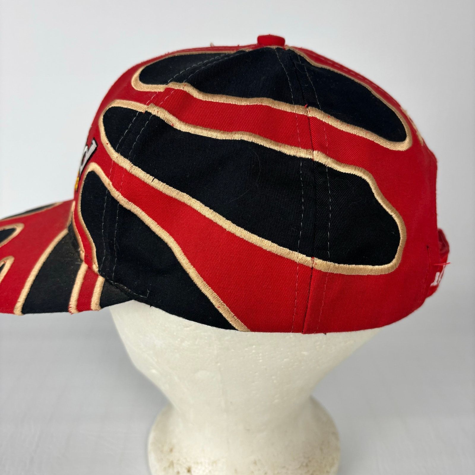 Starter Vintage Budweiser Racing Starter Splat Strapback Hat Size ONE SIZE - 6 Thumbnail
