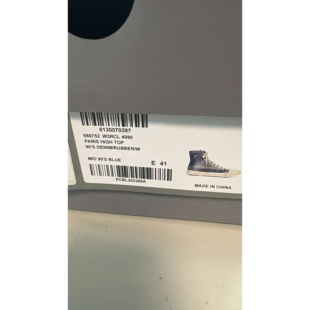 Balenciaga o1rshd1 90'S Paris High-Top Sneakers in Denim Blue Size US 8 / EU 41 - 22 Thumbnail