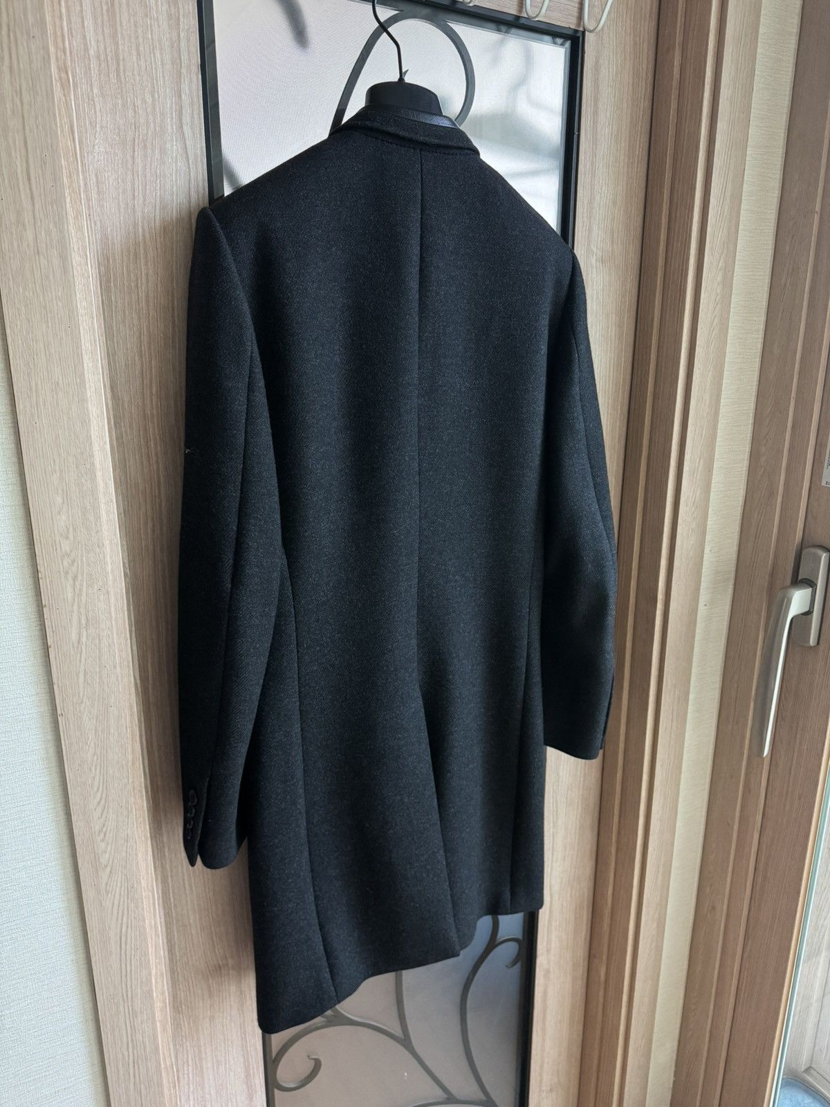 Dior × Hedi Slimane FW07 Dior Homme leather collar cashmere wool coat sz50 Size US M / EU 48-50 / 2 - 5 Thumbnail