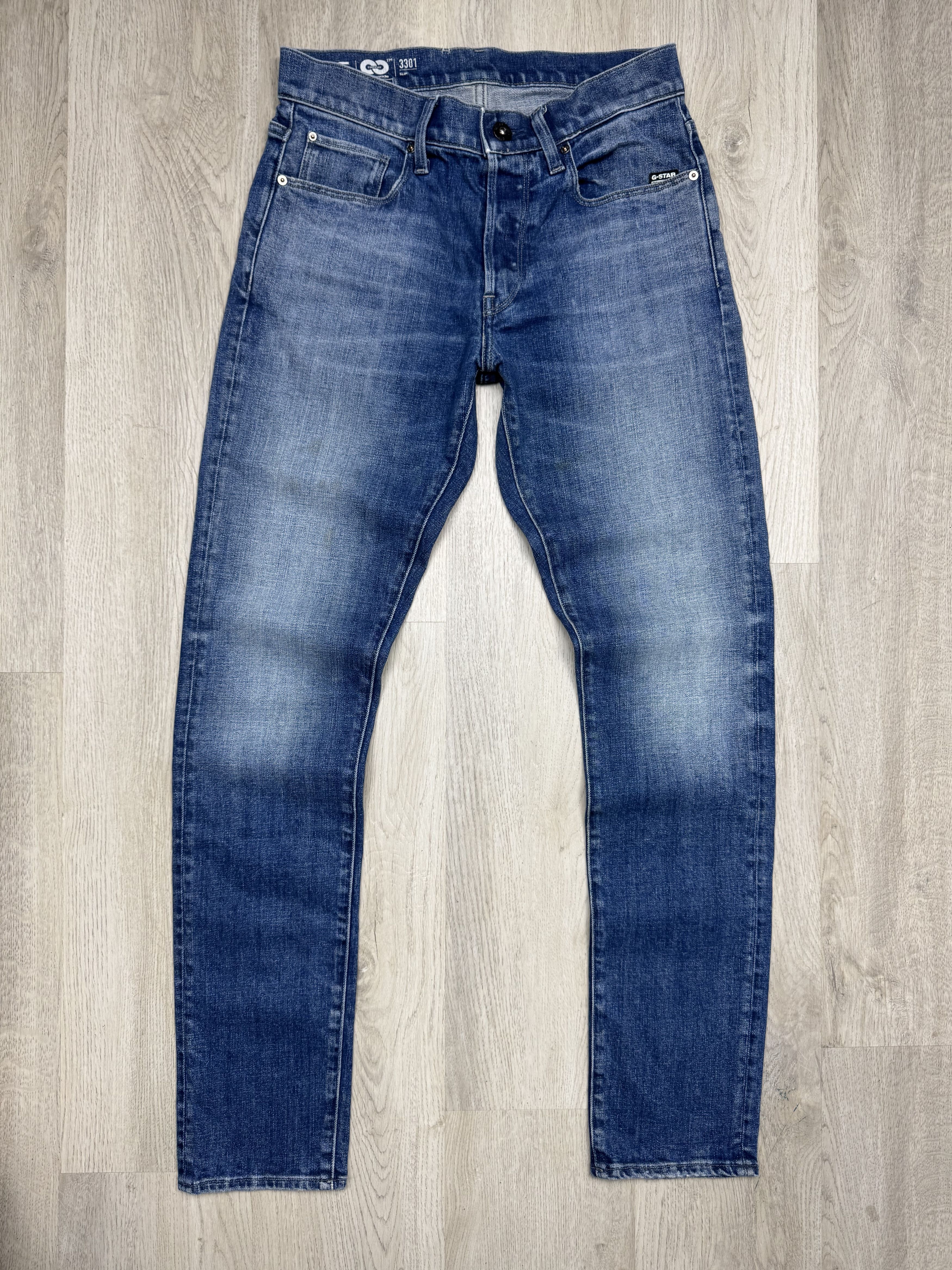 G-Star G Star Raw 3301 Slim Mens Denim Pants Jeans Size US 30 / EU 46 - 1 Thumbnail