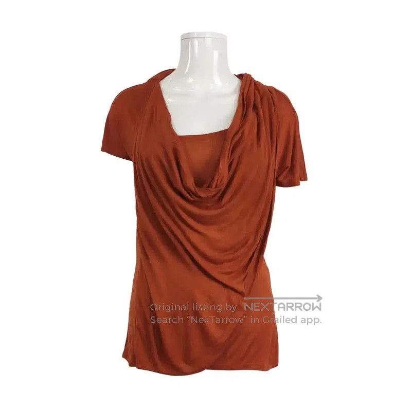 Max Mara MaxMara Summer Brown Cashmere Blend Short Sleeve Tee . Size S / US 4 / IT 40 - 1 Thumbnail
