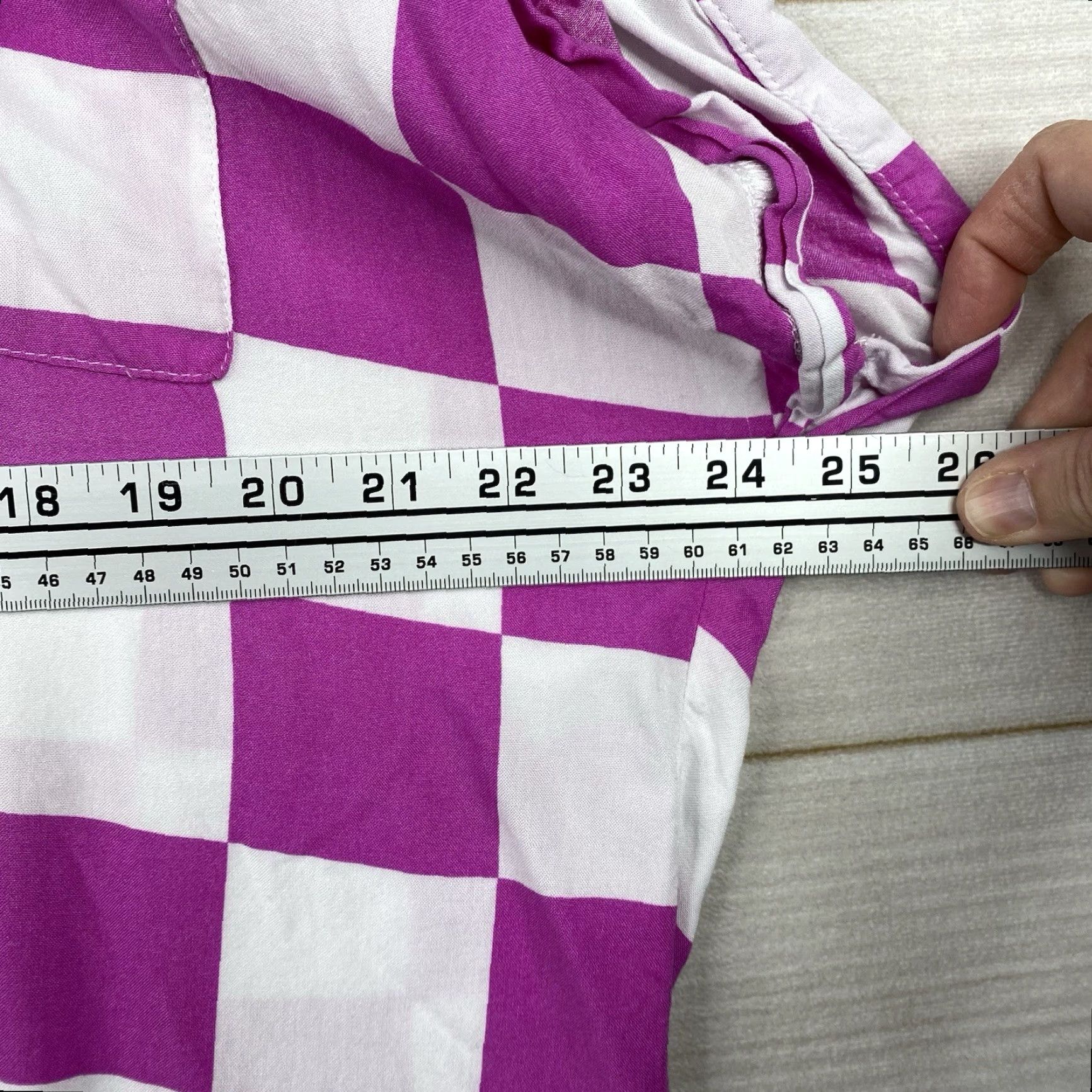 Vintage Rouge Blouse Womens 2X Pink Check Button Up Lightweight Casual Shirt Size XXL / US 16-18 / IT 52-54 - 4 Thumbnail
