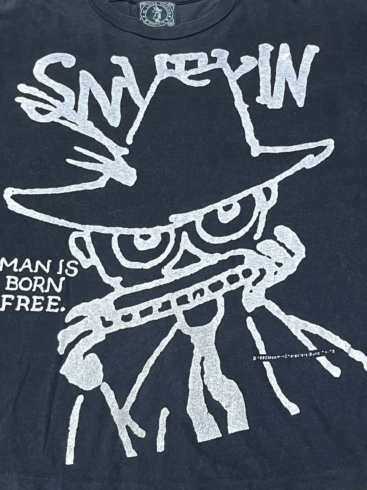 Cartoon Network RARE🔥Vintage 1990 SNUFKIN MOOMINTROLLS long sleeve t shirt Size US L / EU 52-54 / 3 - 3 Thumbnail