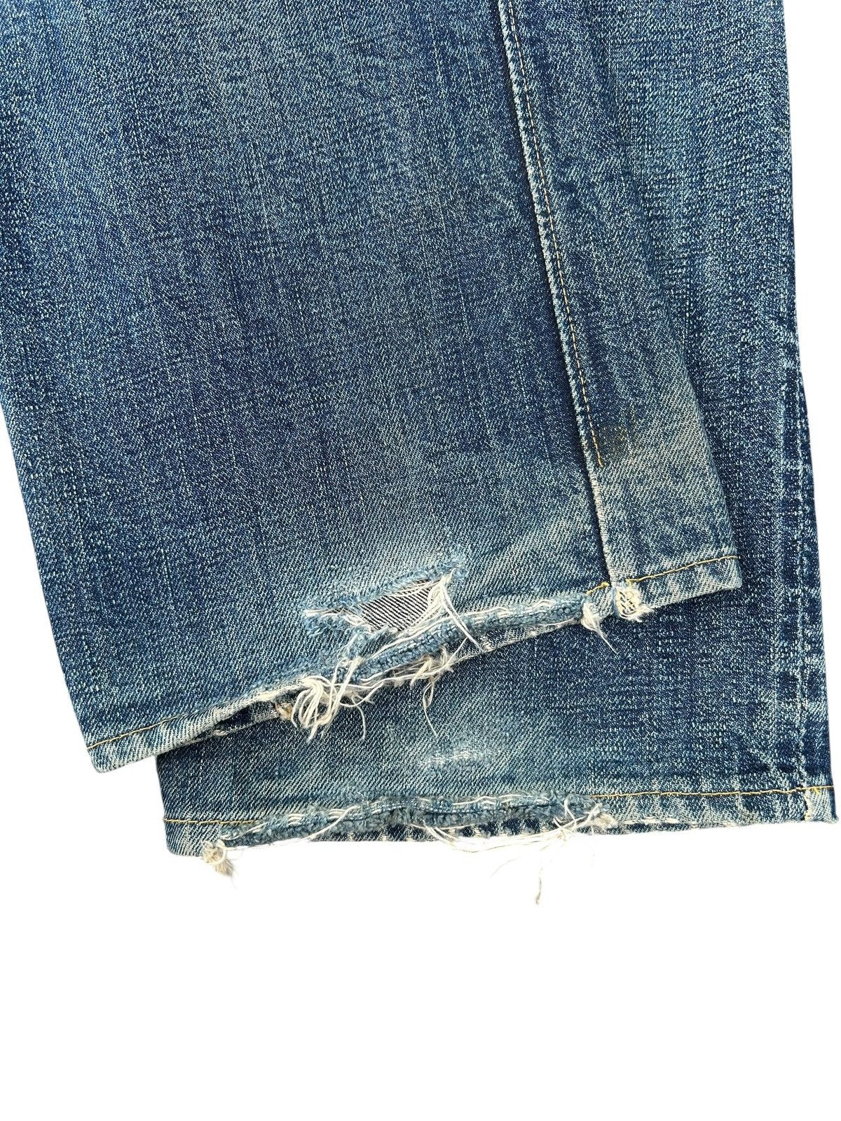 Kapital VINTAGE WAREHOUSE SELVEDGE DISTRESSED DENIM JEANS Size US 28 / EU 44 - 11 Thumbnail