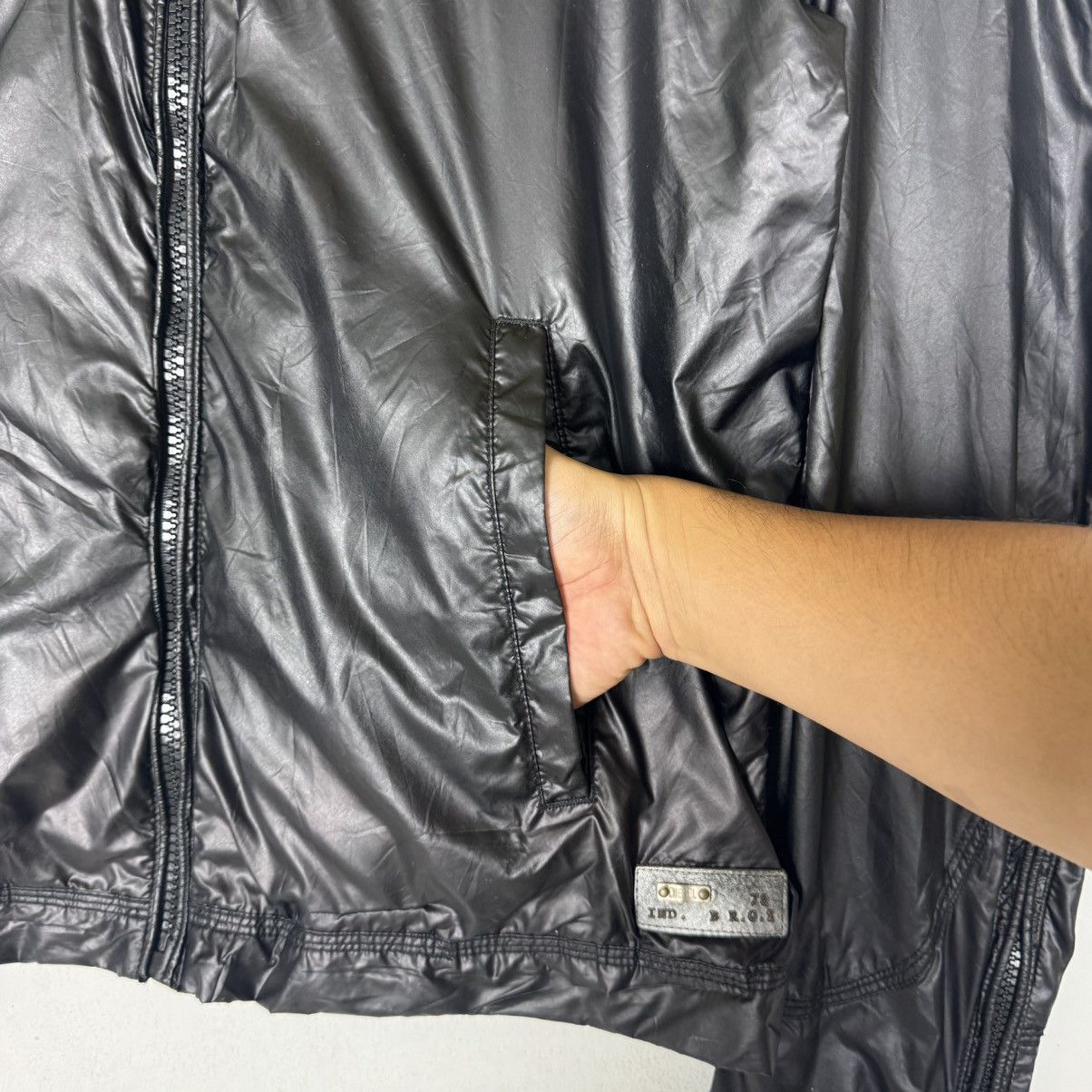 Diesel Diesel Leather Nylon Jacket DMB-W: RR55 Size US M / EU 48-50 / 2 - 11 Thumbnail